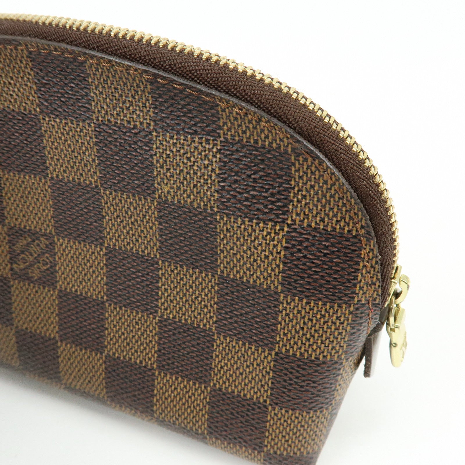 Louis Vuitton Damier Pochette Cosmetic PM Pouch Brown N47516