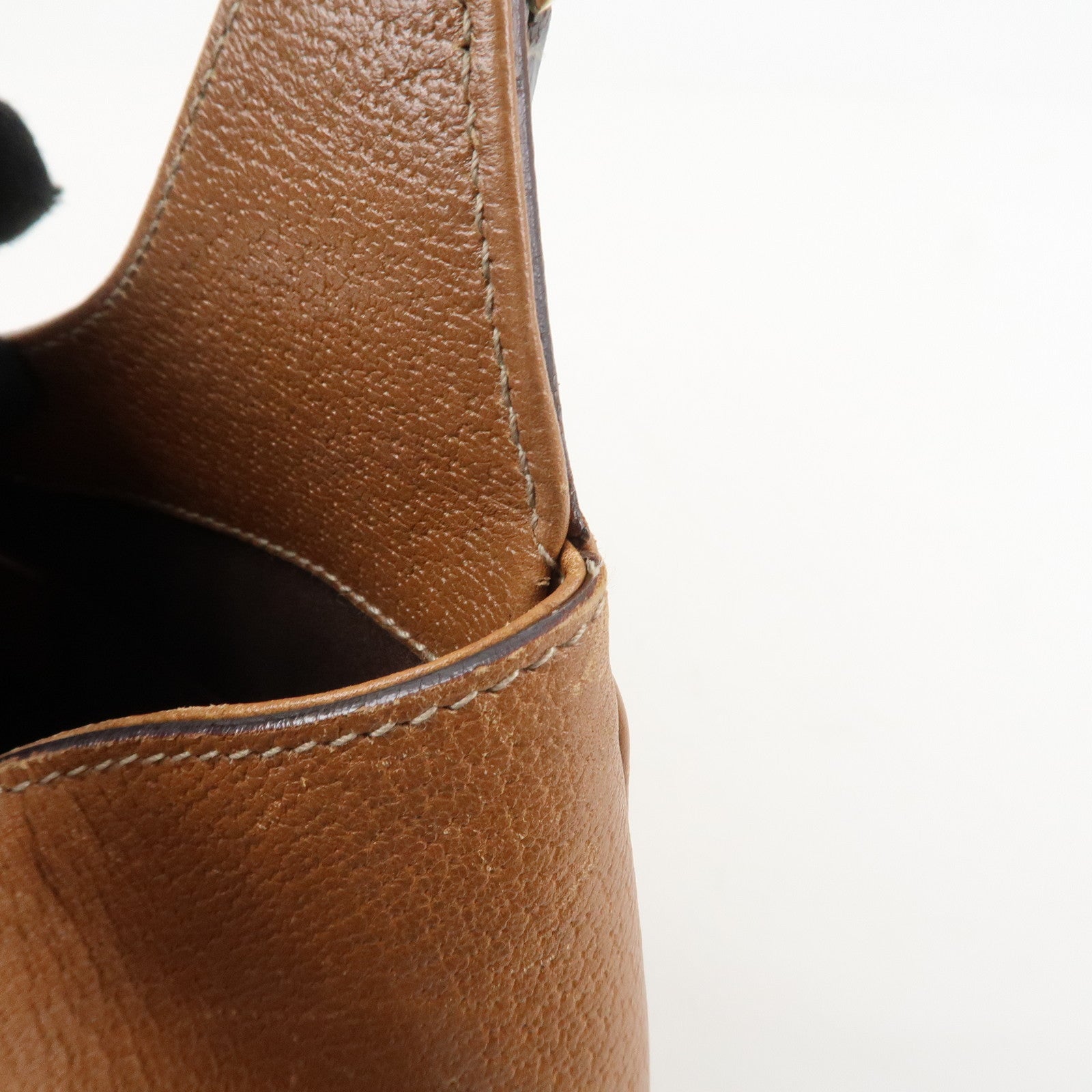 GUCCI New Jackey GG Canvas Leather Shoulder Bag Brown 124407 Used