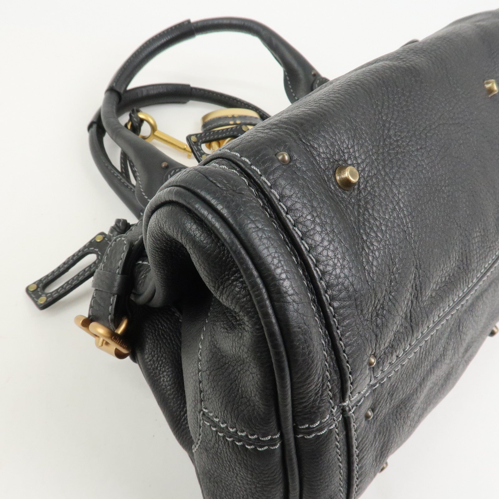 Chloe Paddington Medium Leather Shoulder Bag Hand Bag Black