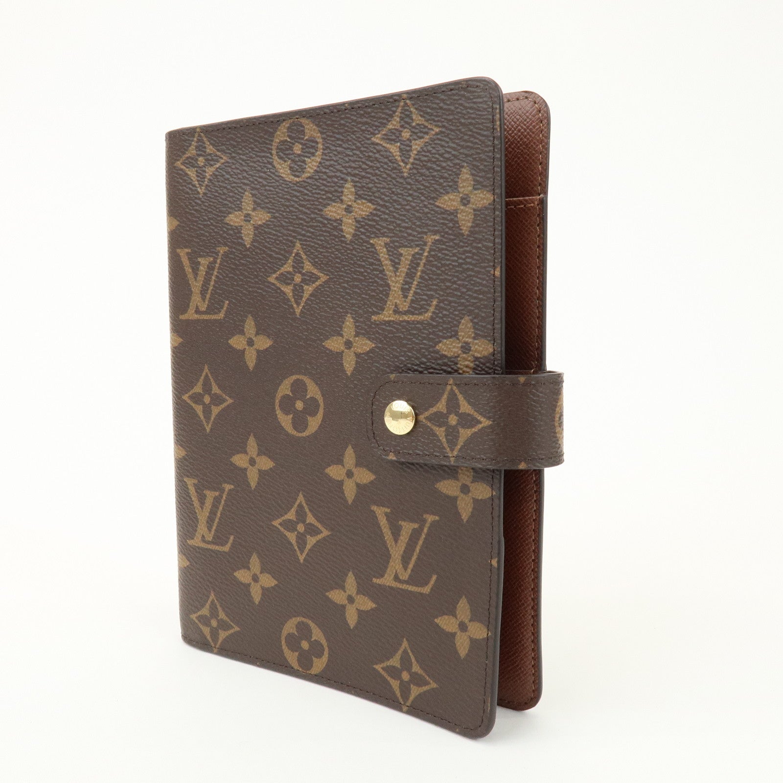 Louis Vuitton Monogram Agenda MM Planner Cover Brown R20004