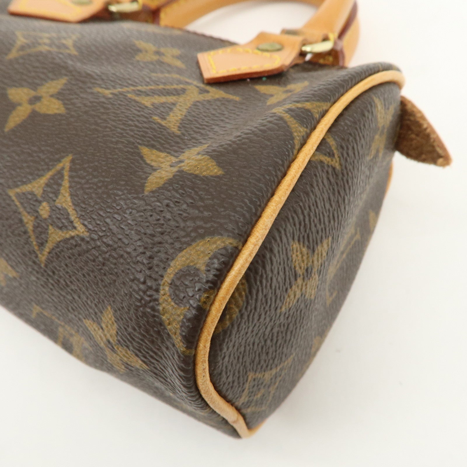 Louis Vuitton Monogram Mini Speedy Hand Bag Boston Bag Brown M41534