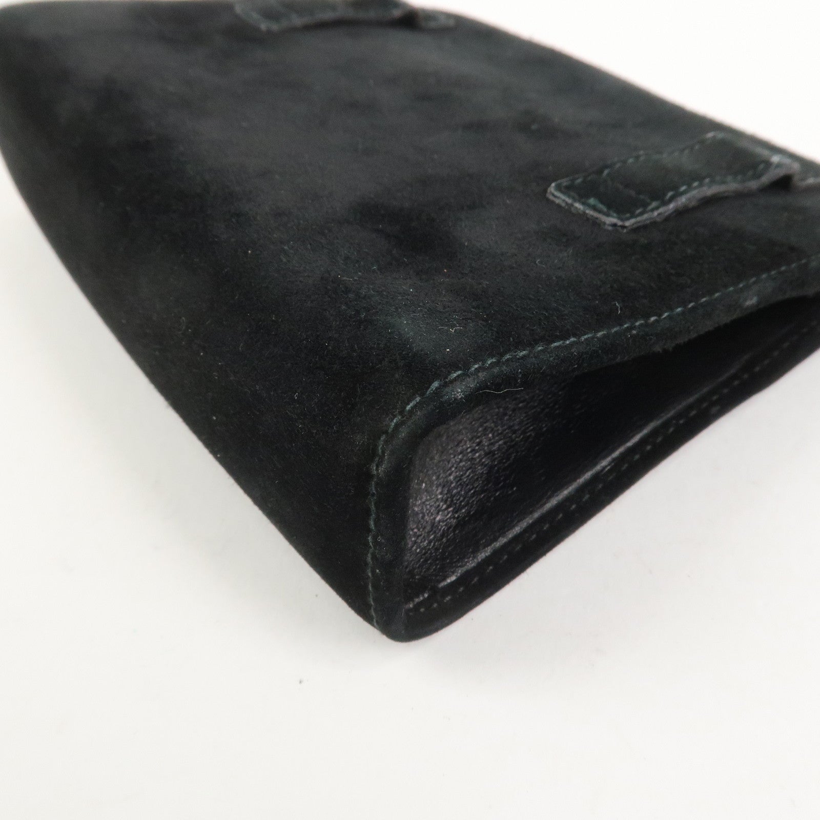 Ferragamo Gancini Suede Leather Chain Shoulder Bag Black