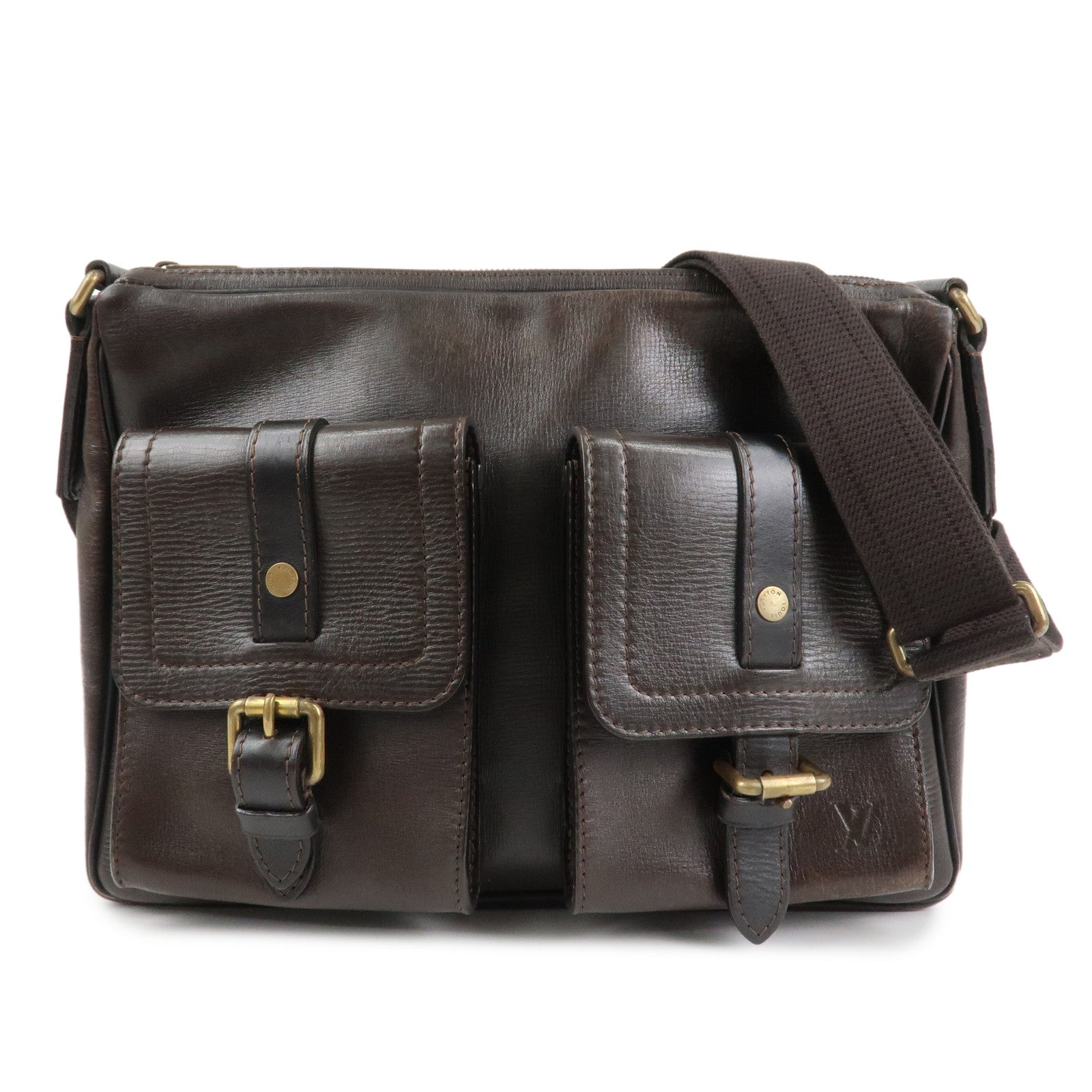 Louis Vuitton Utah Calf Leather Wichita Messenger Bag Brown M92990