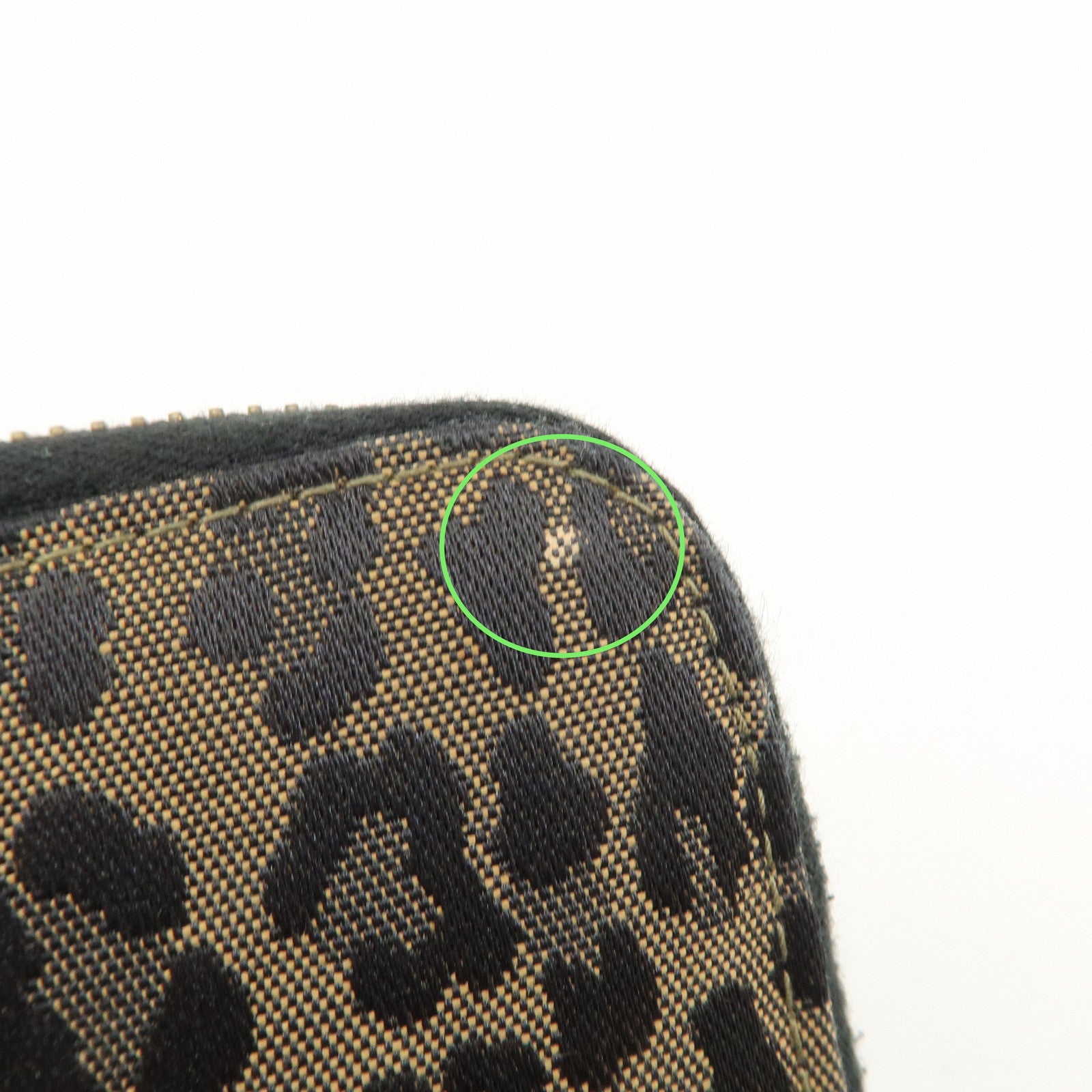 FENDI Logo Canvas Leather Hand Bag Leopard Red 26347