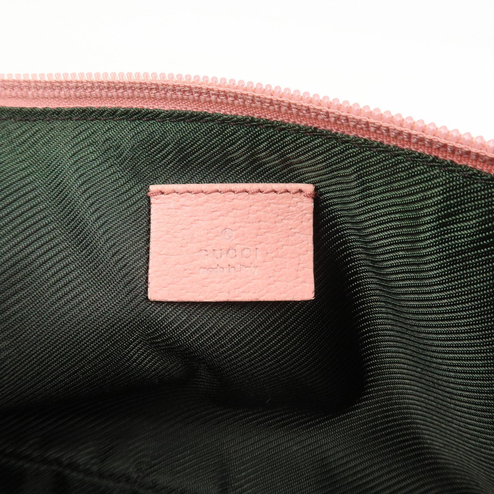 GUCCI Boat Bag GG Monogram Canvas Leather Hand Bag Beige Pink 07198