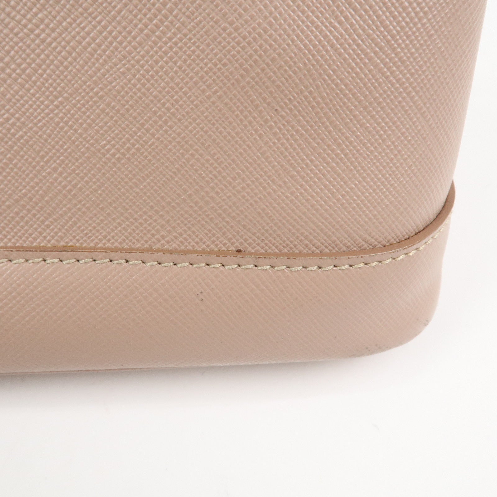 PRADA Triangle Logo Saffiano Leather 2Way Bag Hand Bag Pink BN2567