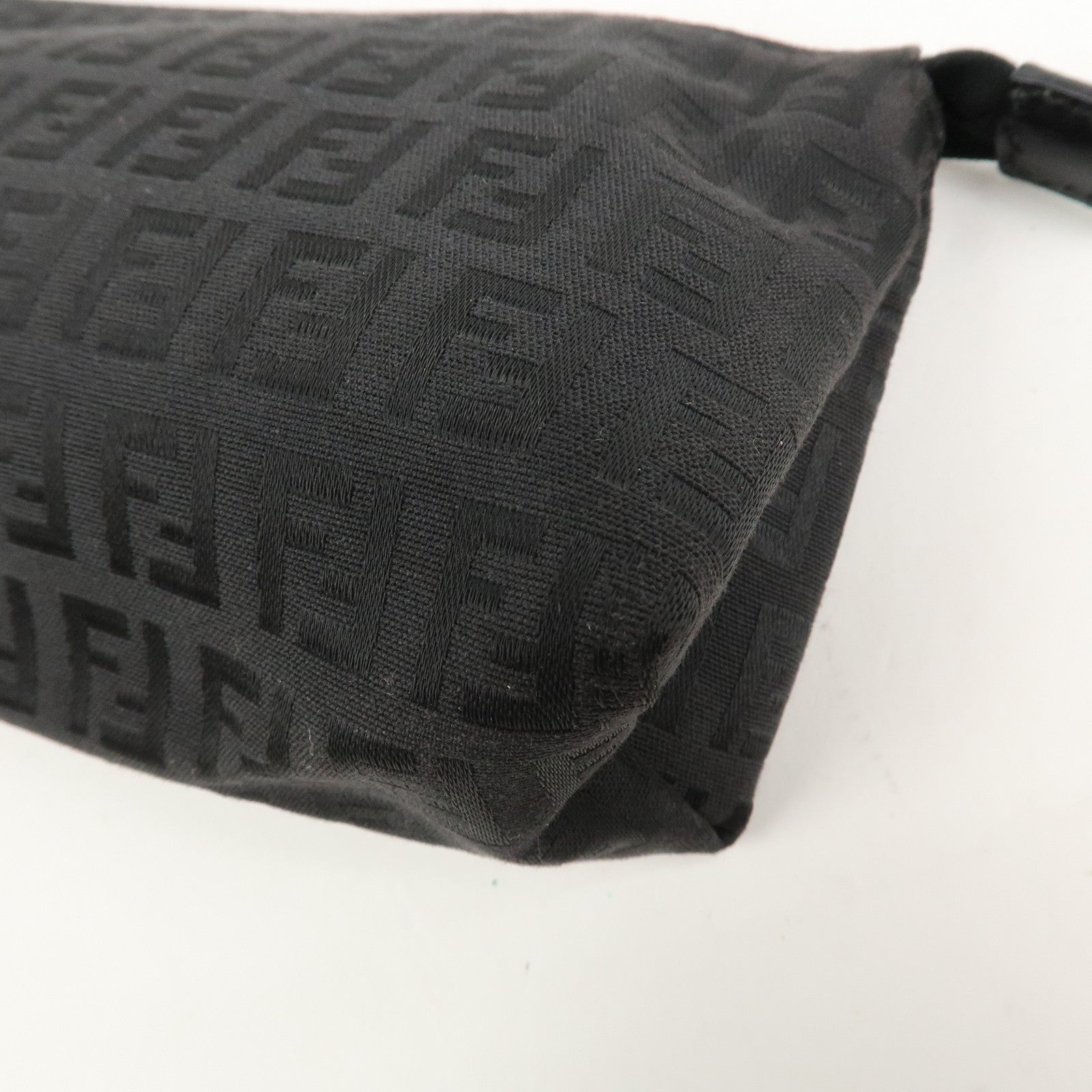 FENDI Set Of 2 Leather Zucchino Canvas Pouch Pink 8N0036 7N0038