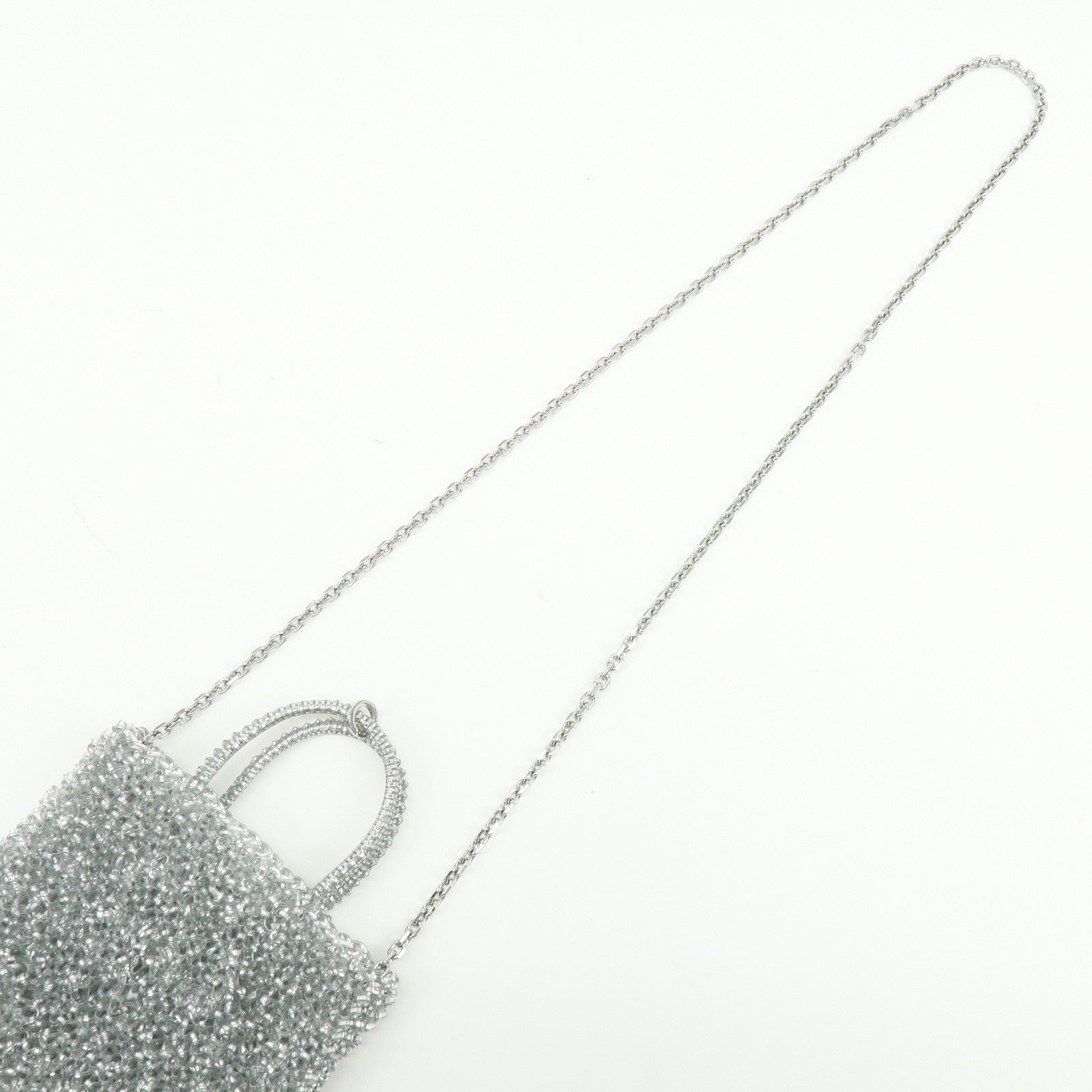 ANTEPRIMA PVC 2Way Bag Hand Bag Shoulder Bag Silver