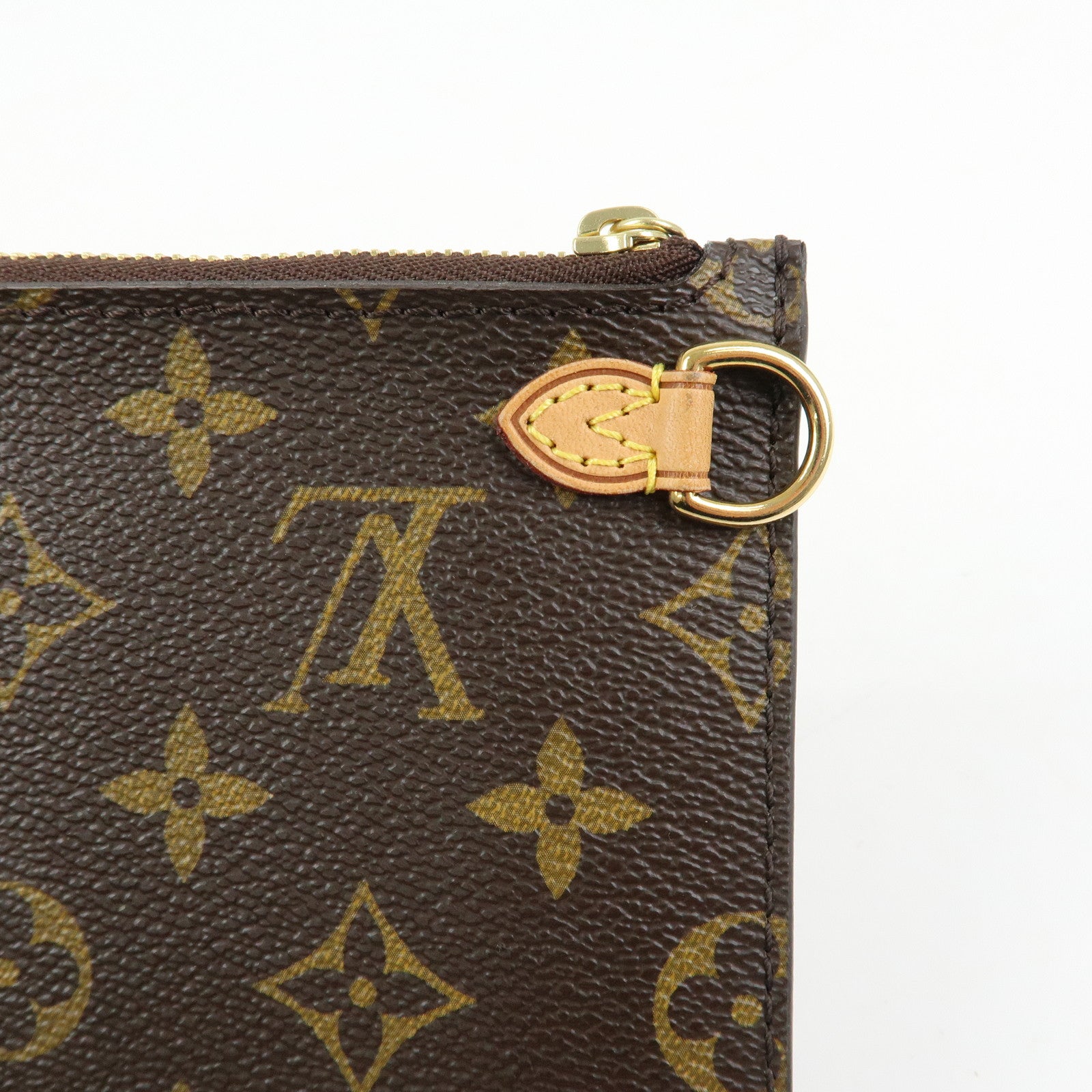 Louis Vuitton Monogram Pouch for Neverfull MM Tote Bag Brown