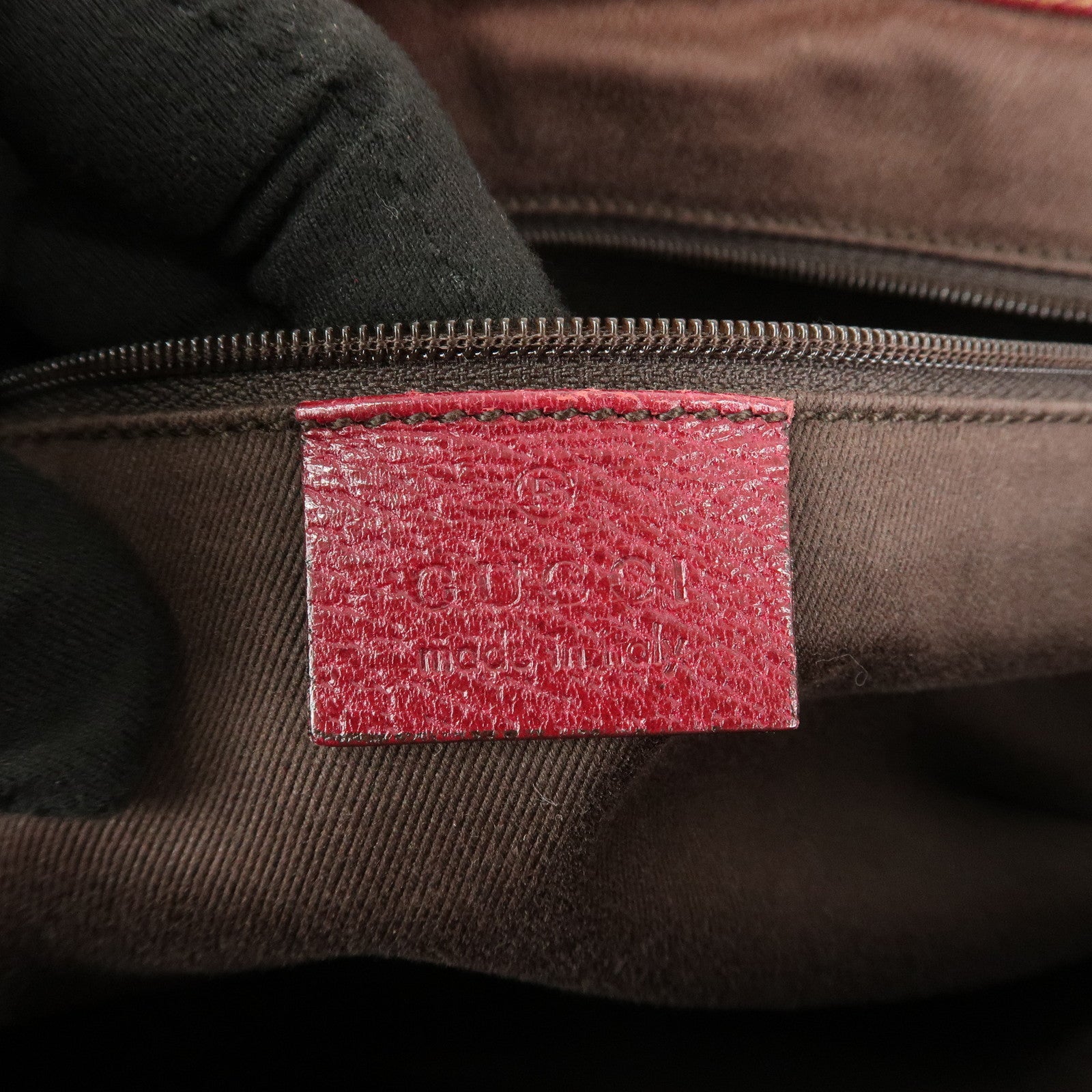 GUCCI GG Canvas Leather Hand Bag Tote Bag Beige Red 113019