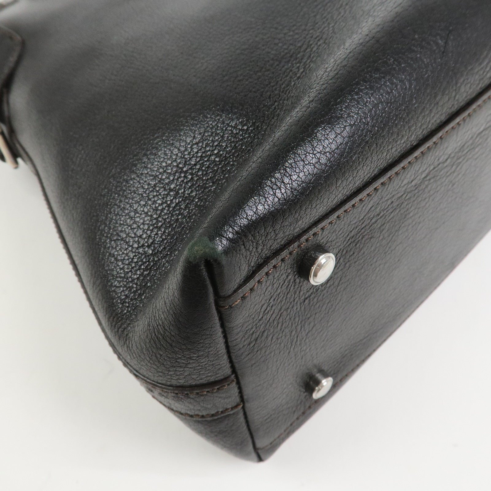 Cartier Marcello Leather Hand Bag Tote Bag Black