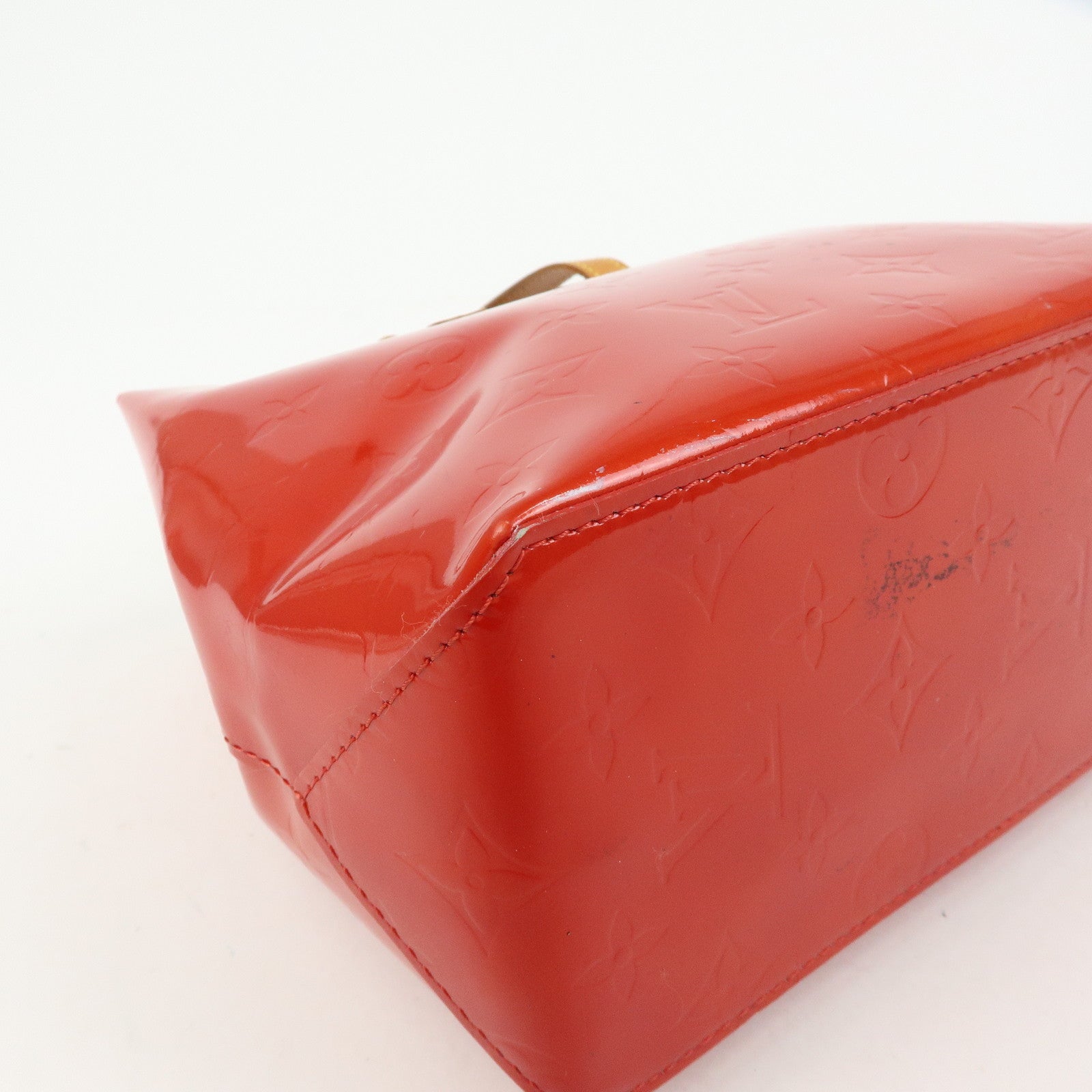 Louis Vuitton Monogram Vernis Lead PM Hand Bag Rouge M91088
