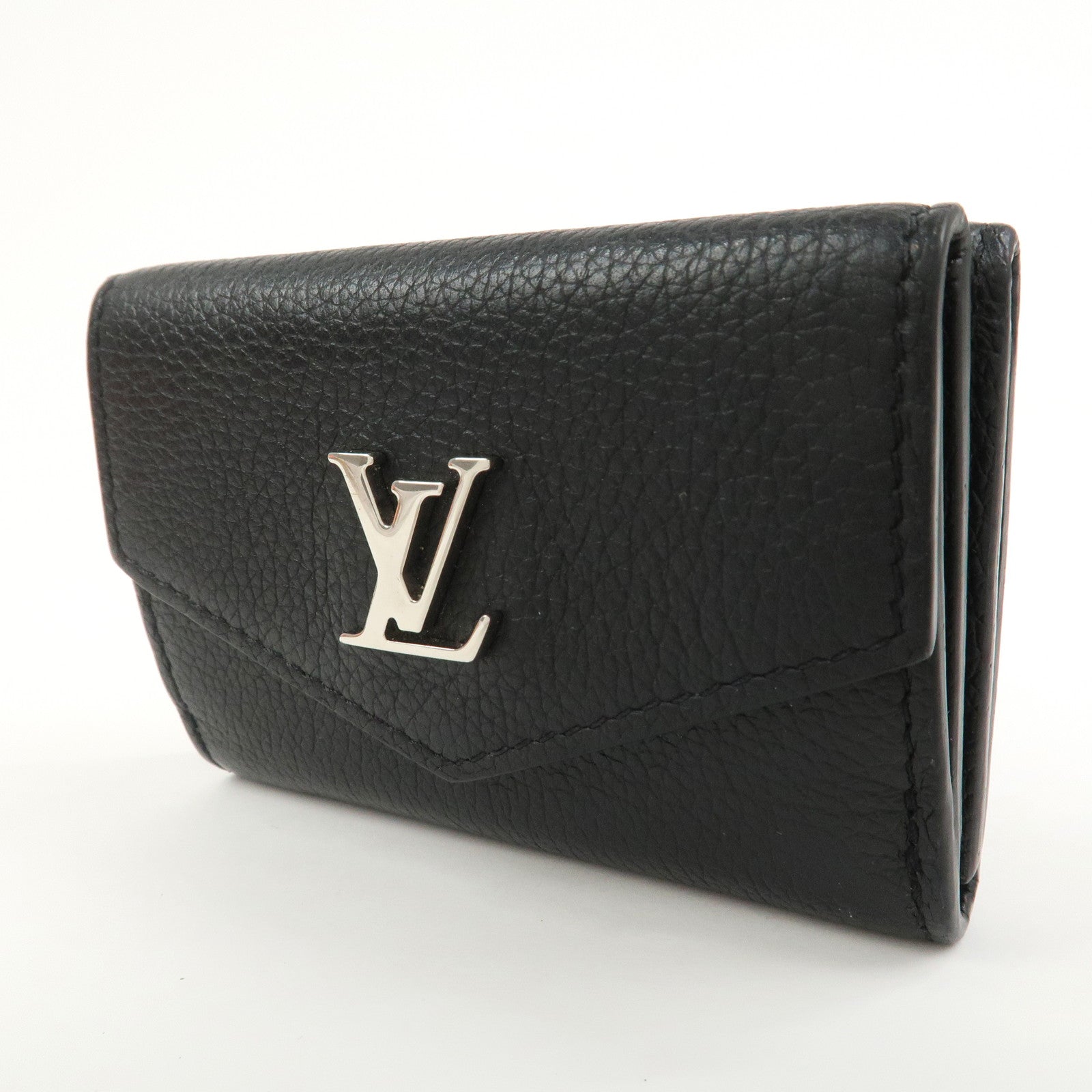 Louis Vuitton Portefeuille Lock Mini Compact Wallet Noir M63921