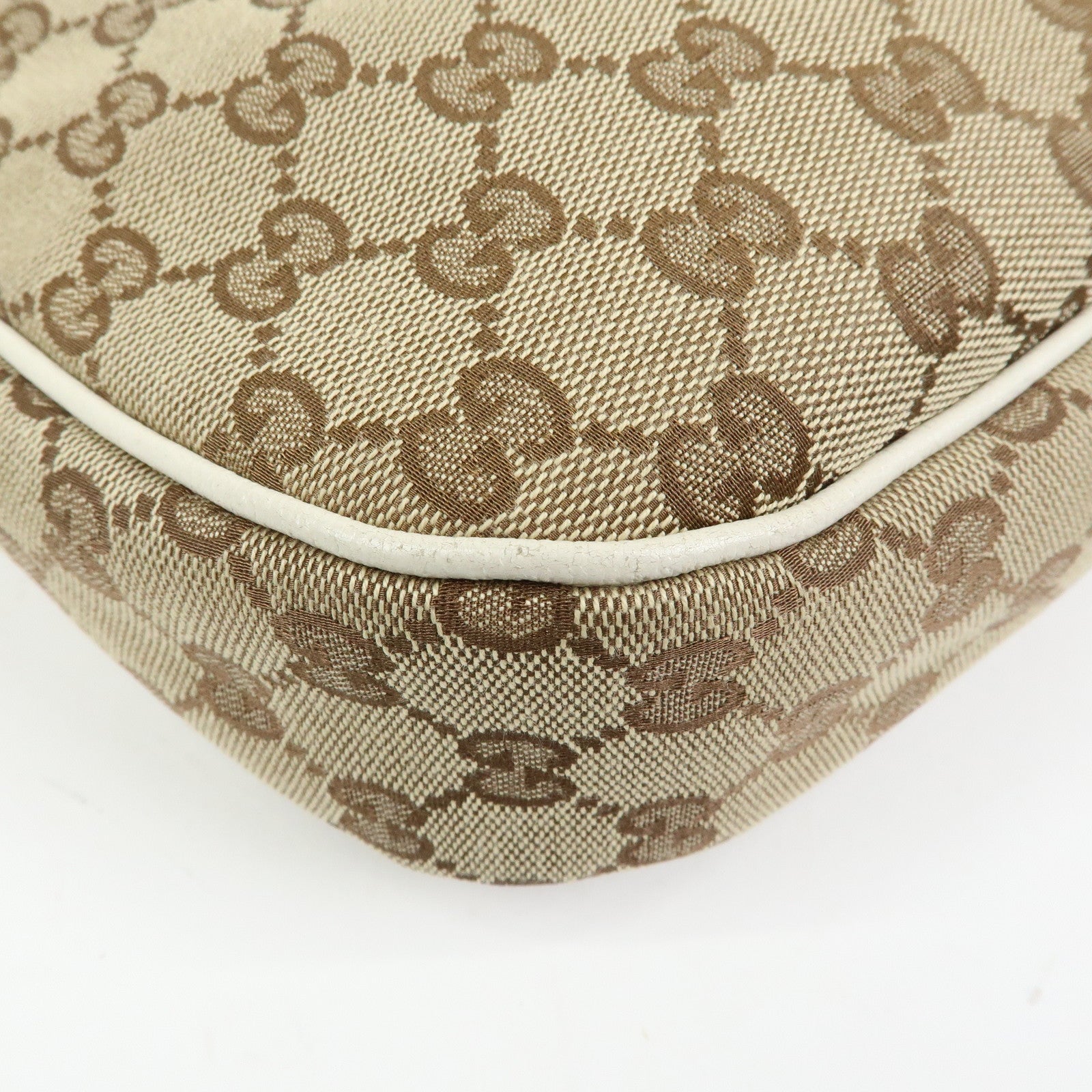 GUCCI GG Monogram Canvas Shoulder Bag Hand Bag Beige Ivory 153010