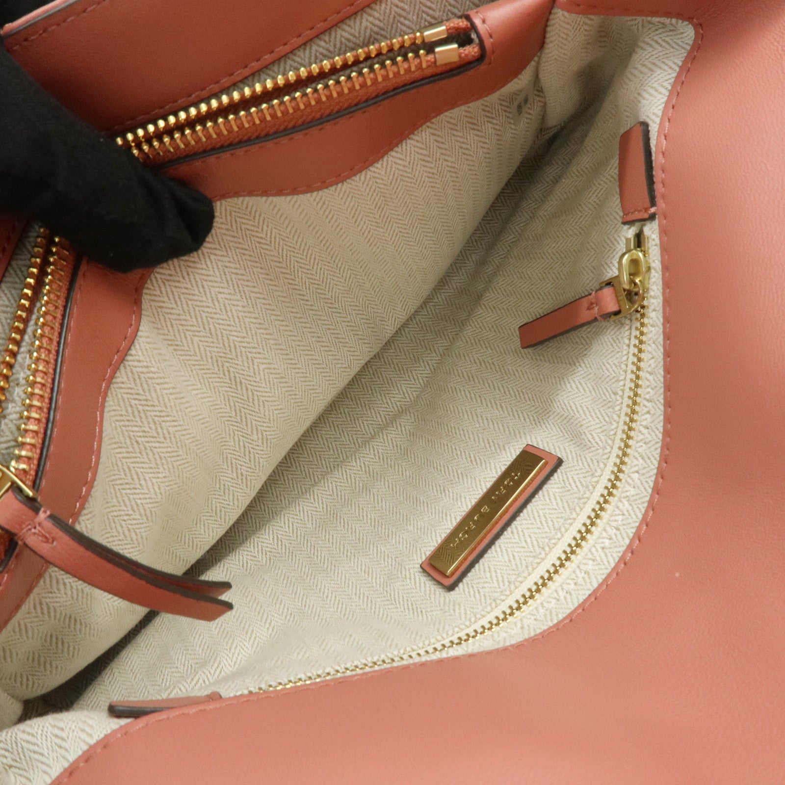 TORY BURCH Double T Kira Leather Chain Shoulder Bag Hand Bag Pink