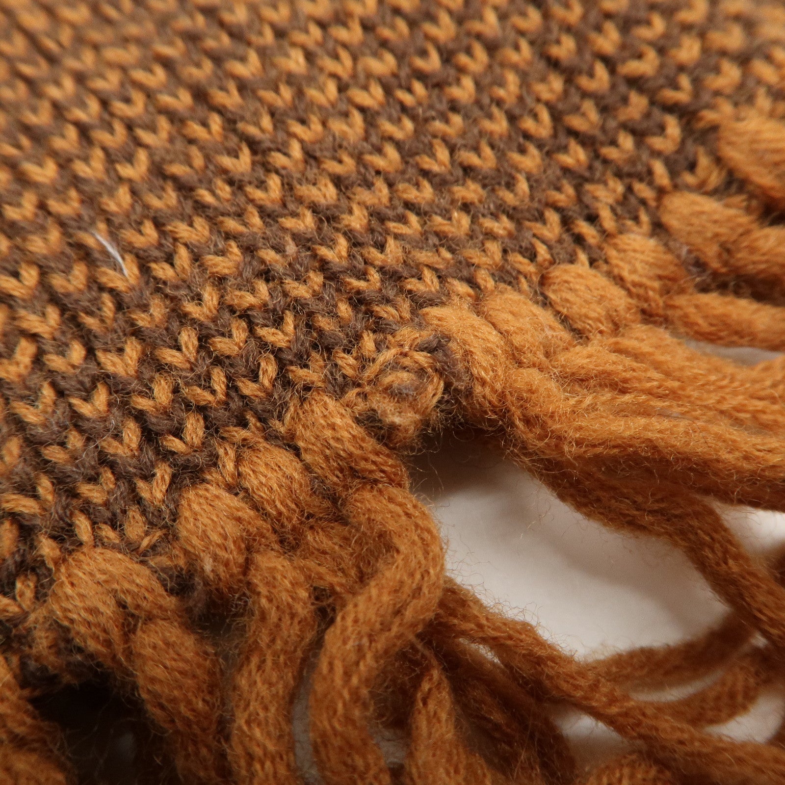 Christian Dior Trotter Wool 100% Scarf Brown