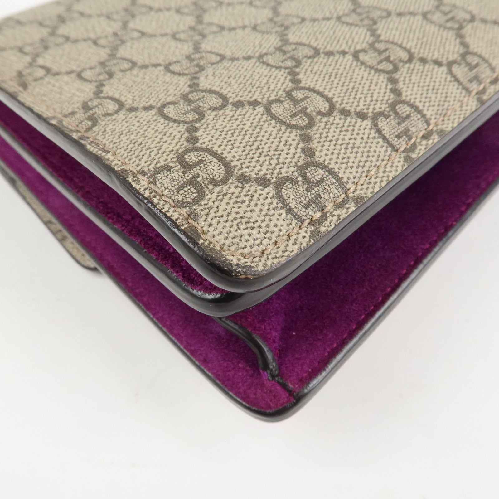 GUCCI Dionysus GG Supreme Suede Medium Chain Shoulder Bag 400249