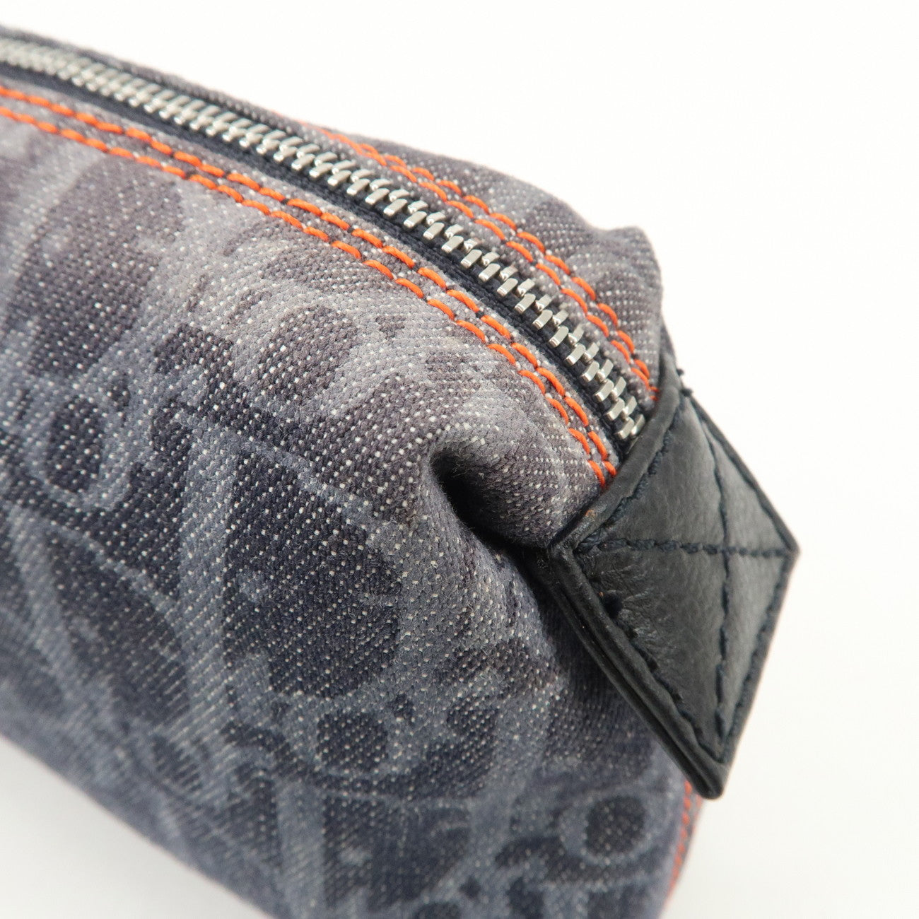 Christian Dior Trotter Flight Line Denim Pouch Cosmetic Pouch