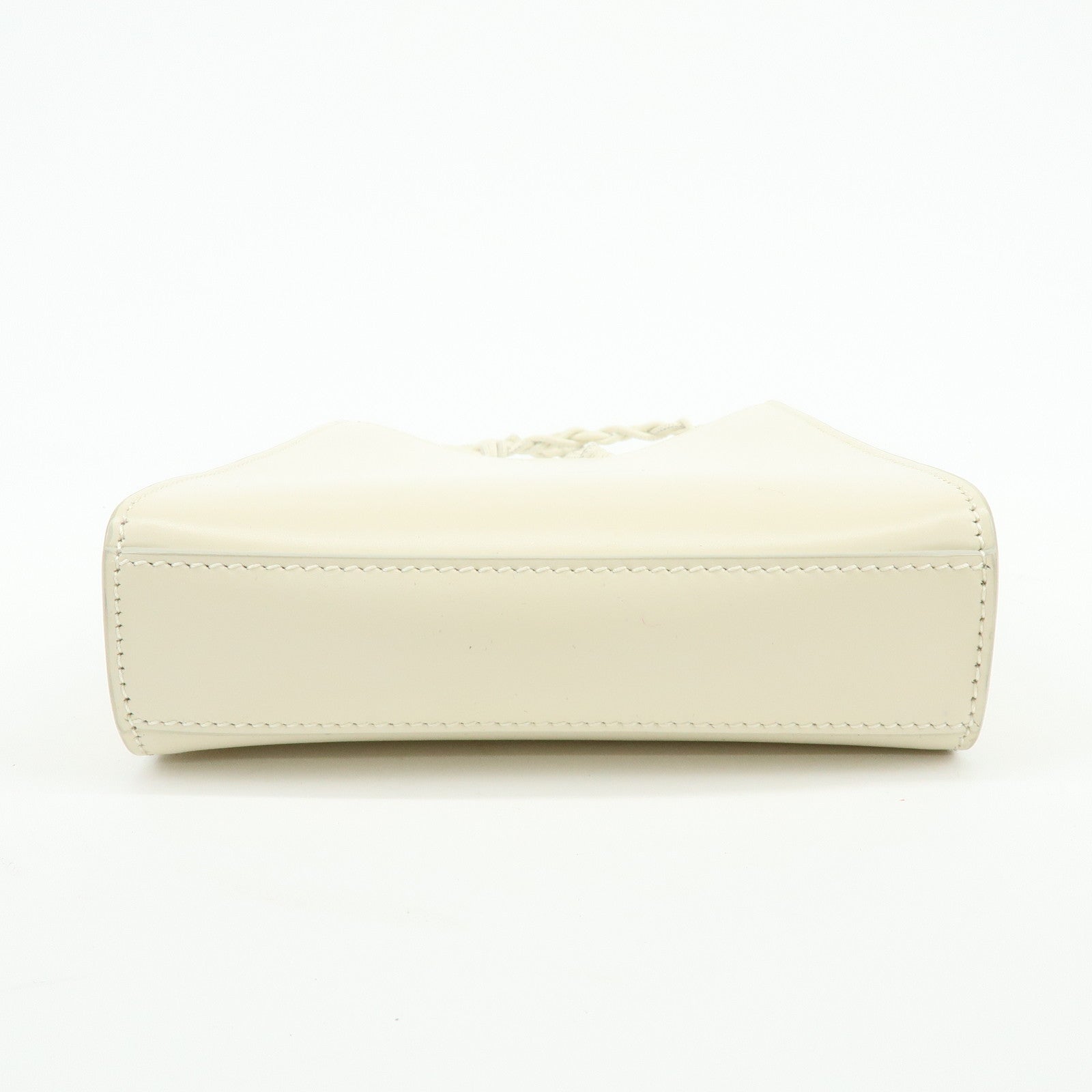 JIL SANDER Leather Shoulder Bag Crossbody Bag Ivory