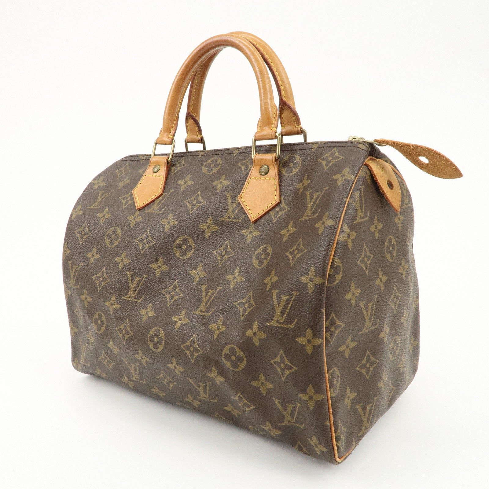 Louis Vuitton Monogram Speedy 30 Hand Bag Boston Bag Brown M41526 Used