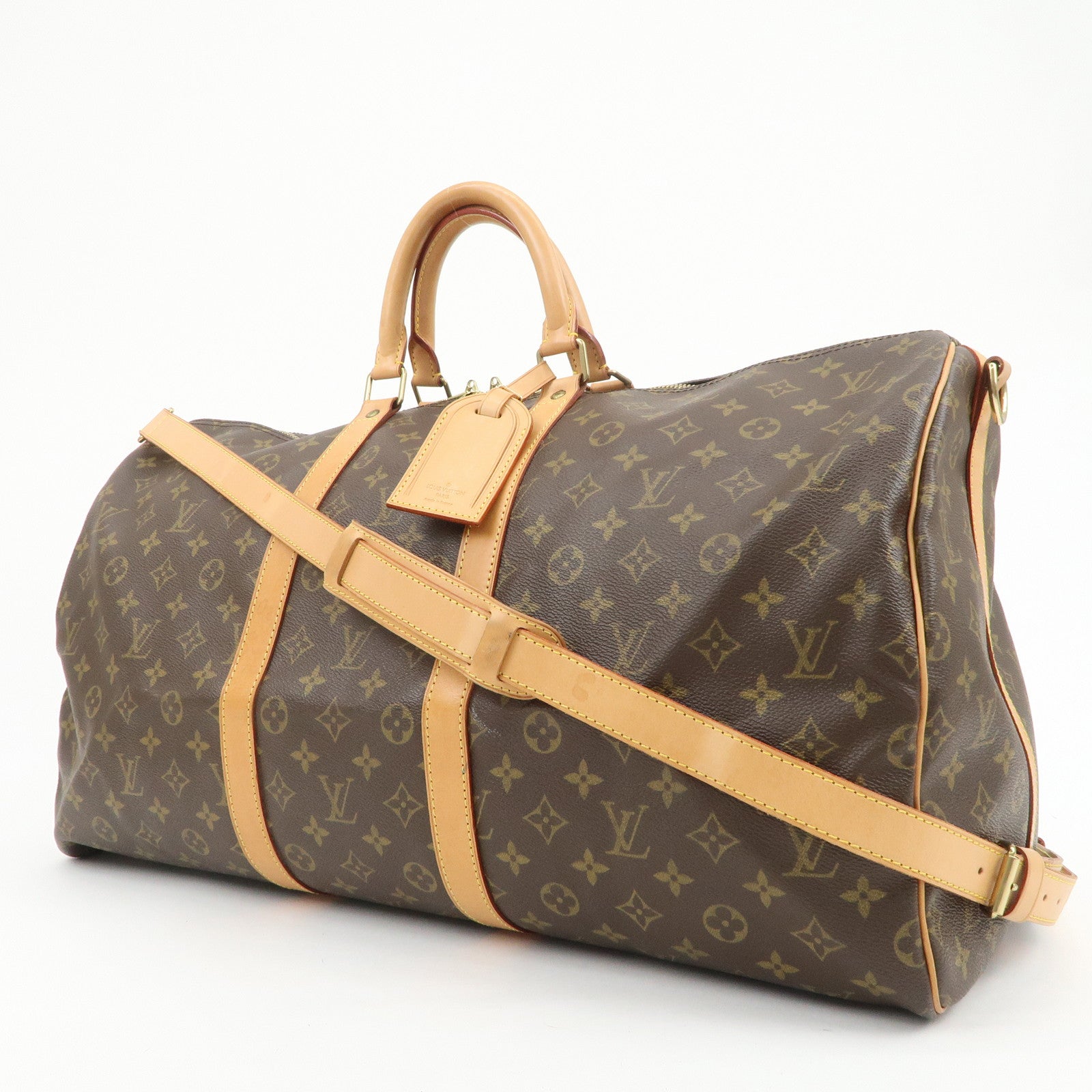 Louis Vuitton Monogram Keep All Bandouliere 55 Boston Bag M41414