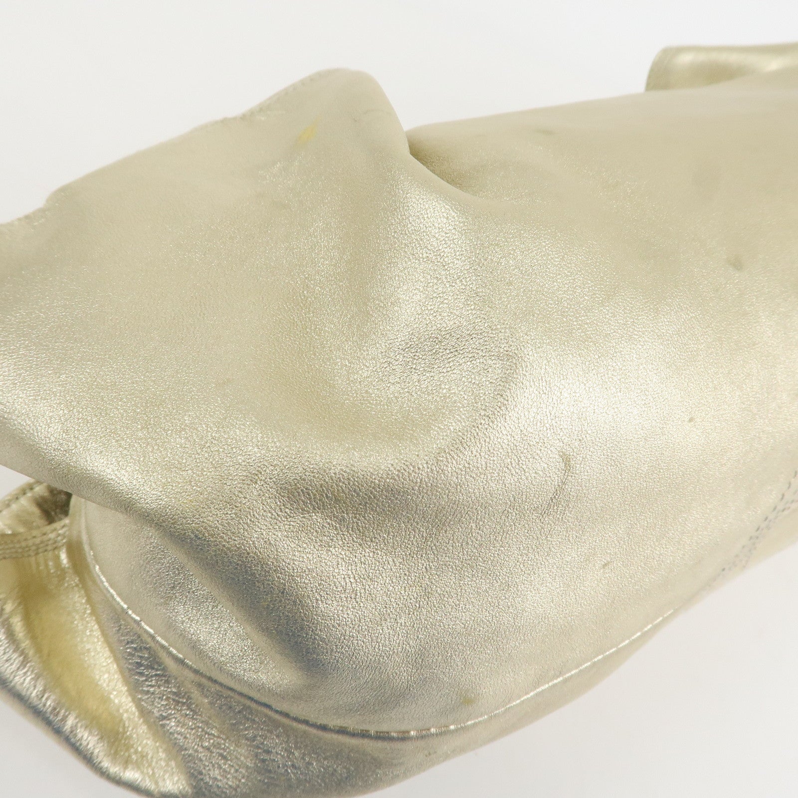 LOEWE Anagram Leather Nappa Aire Hand Bag Tote Bag Gold