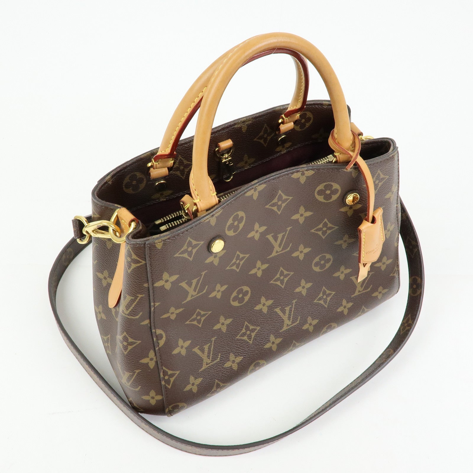 Louis Vuitton Monogram Montaigne BB 2Way Bag Hand Bag Brown M41055