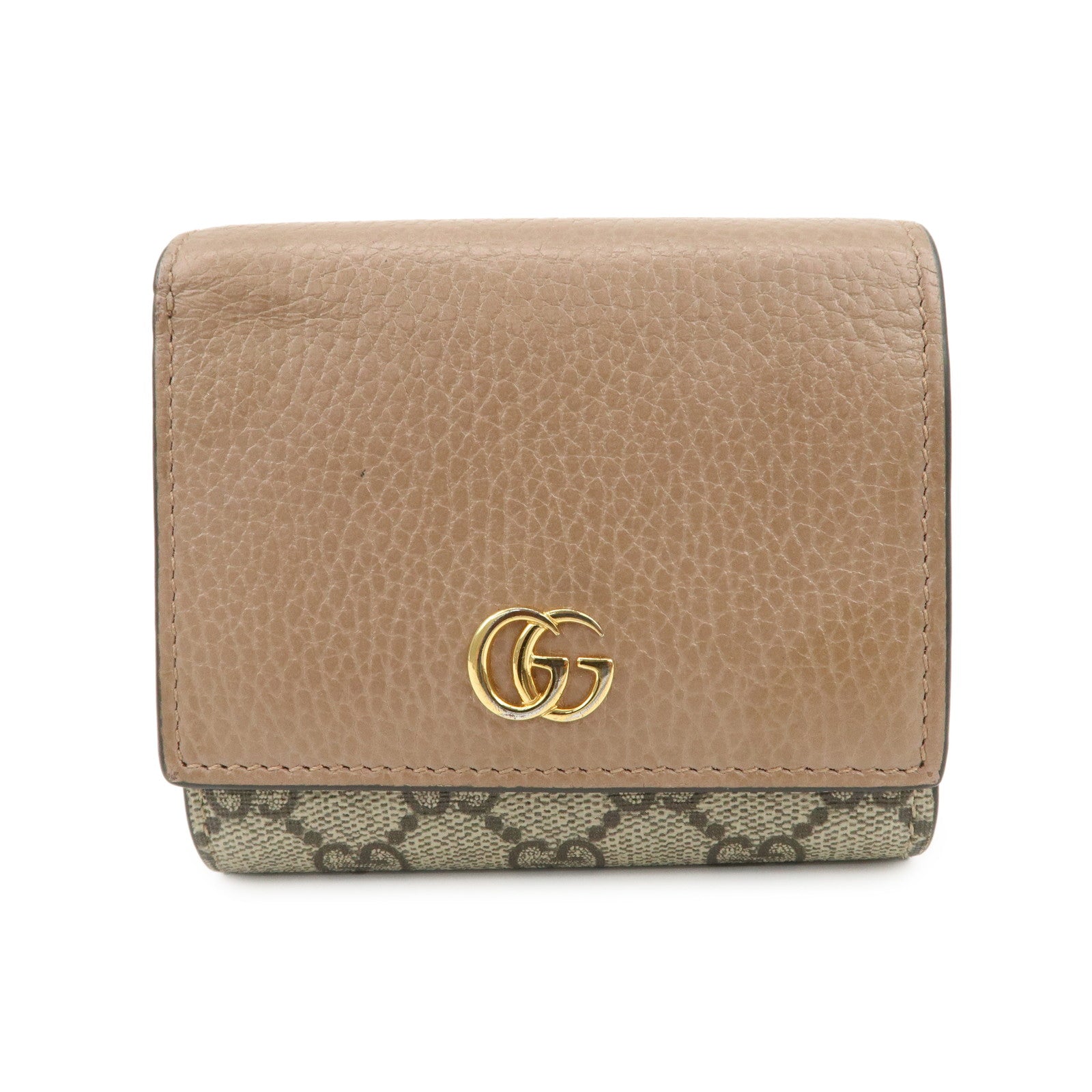 GUCCI GG Marmont GG Supreme Leather Medium Compact Wallet 598587