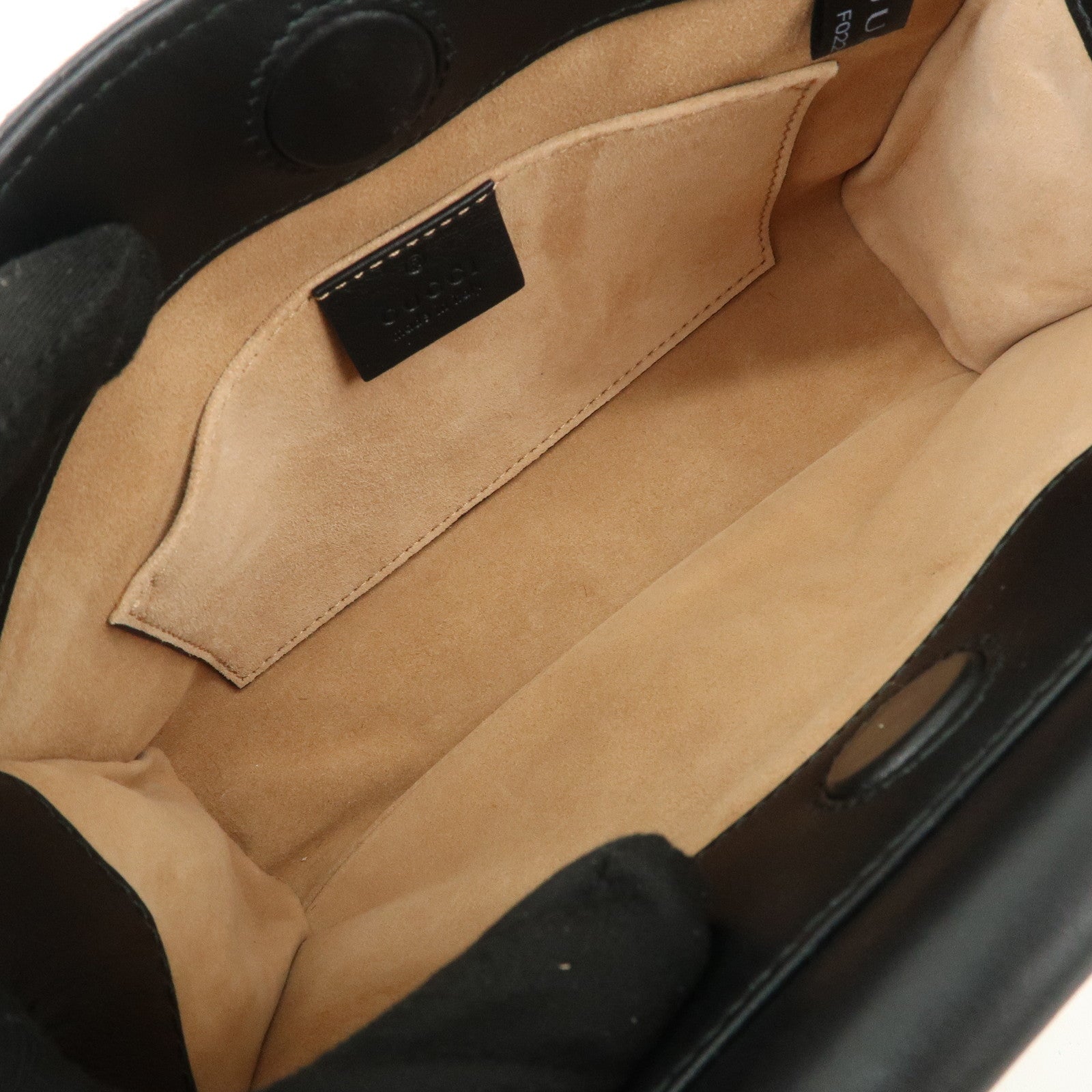 GUCCI Nimfair Bamboo Sherry Unborn Calf Leather 2Way Bag 470271 Used