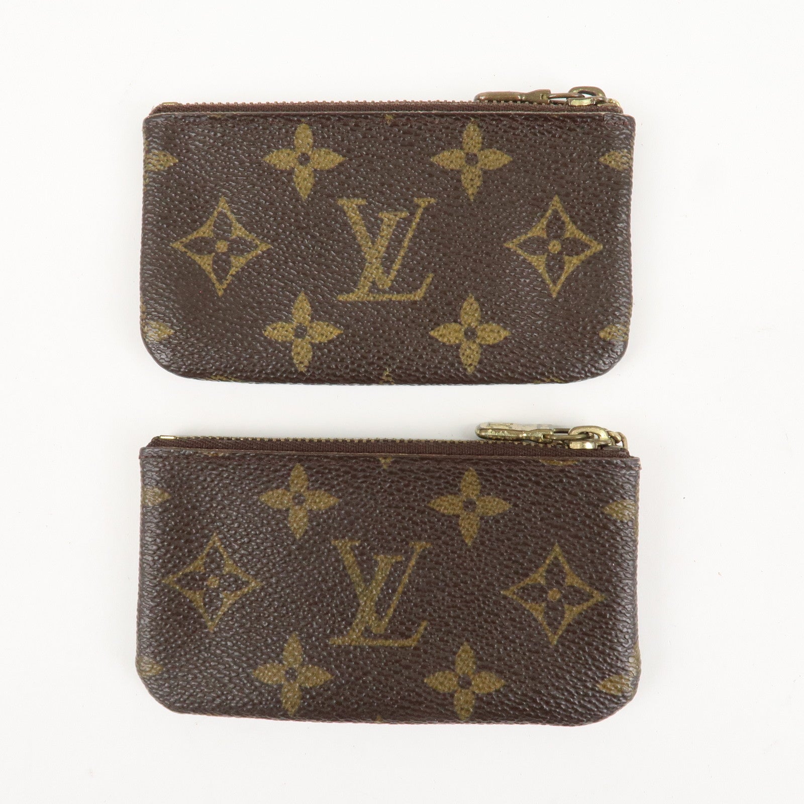 Louis Vuitton Set of 2 Monogram Canvas Coin Case Brown M62650 Used