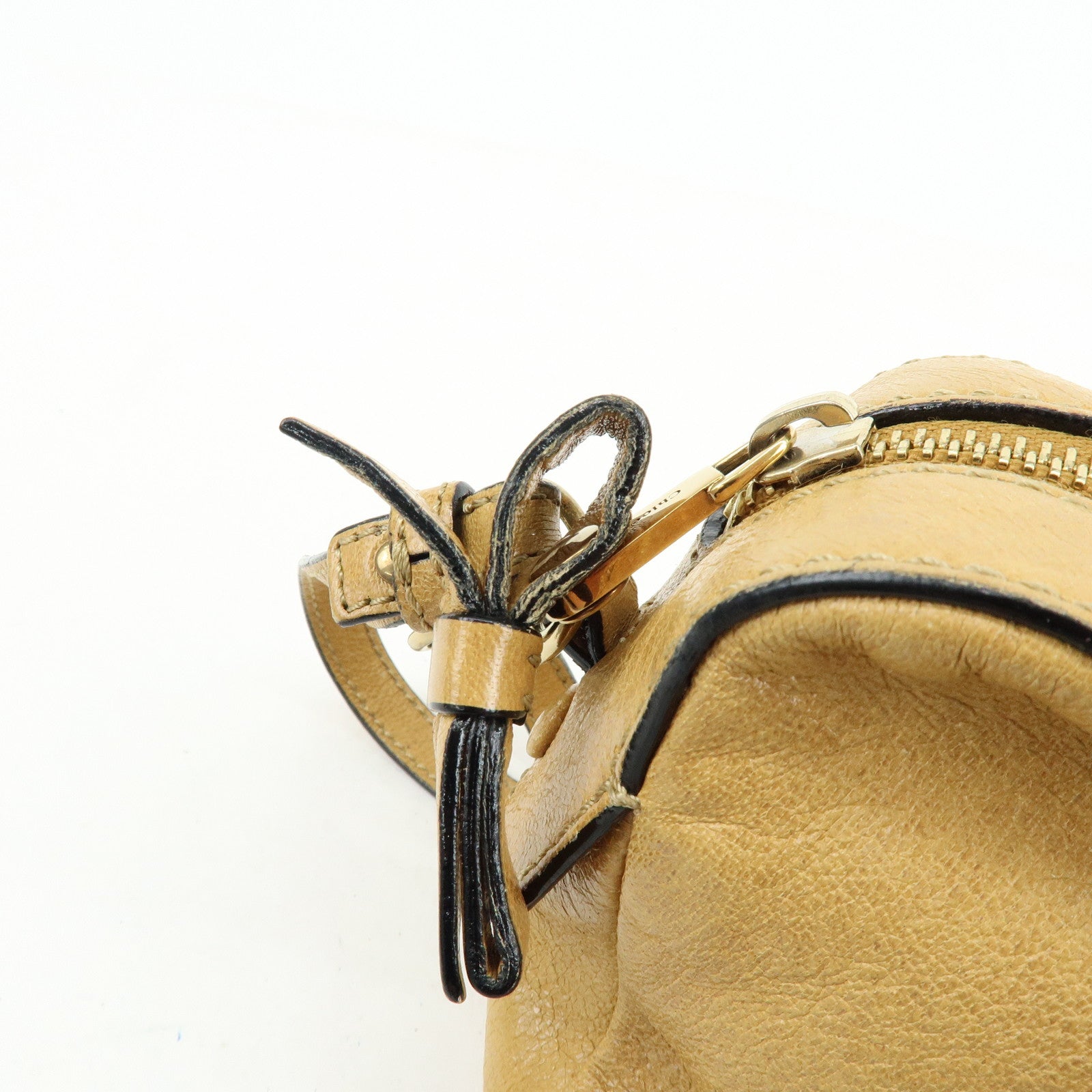 Chloe Shadow Leather 2Way Bag Shoulder Bag Light Brown