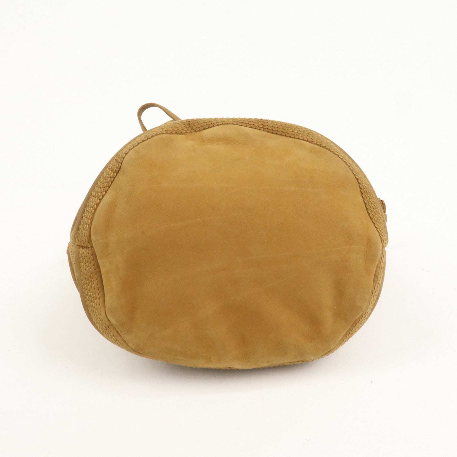 LOEWE Anagram Suede Drawstring Hand Bag Brown