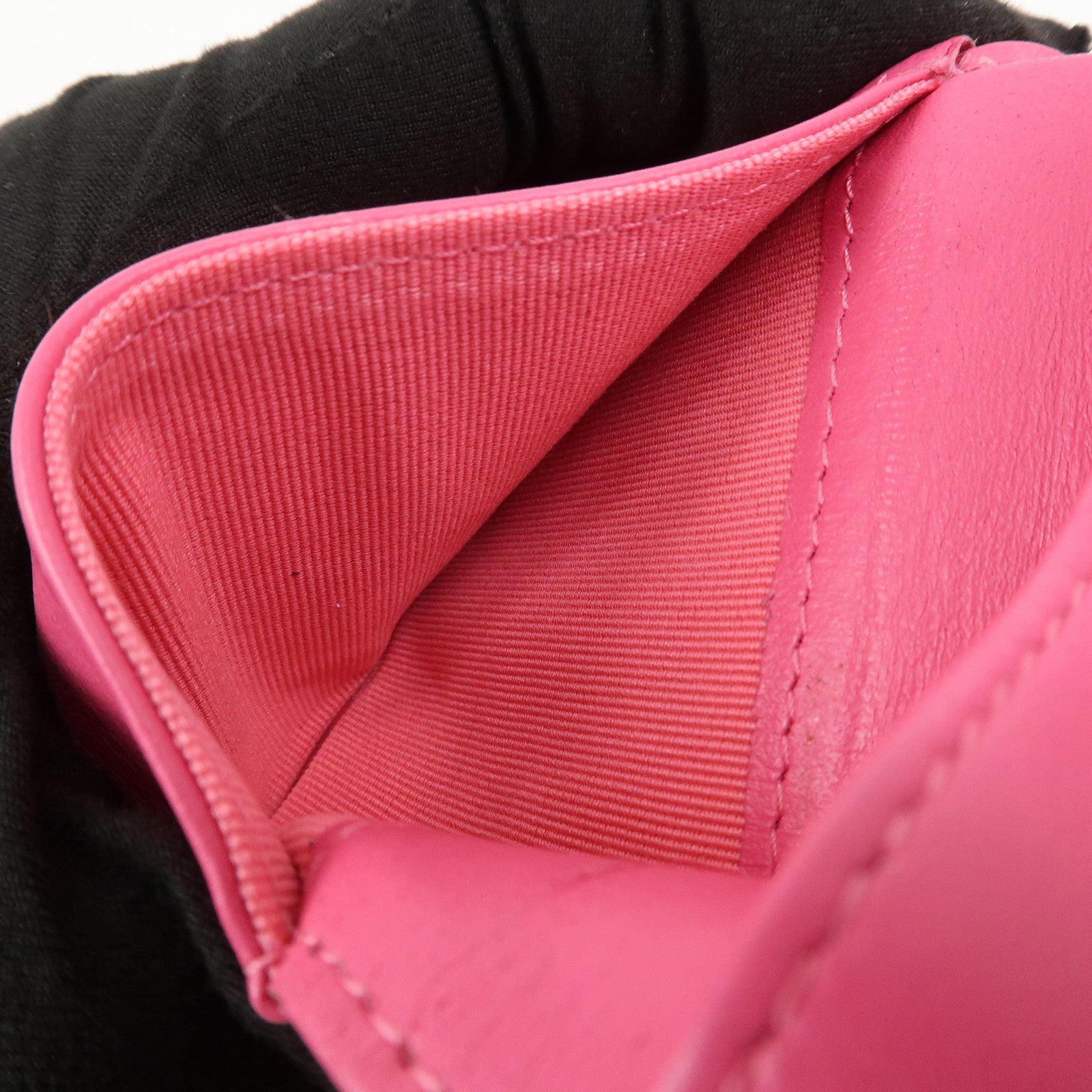 CHANEL COCO Mark Camellia Tri-fold Compact Wallet Pink AP0116