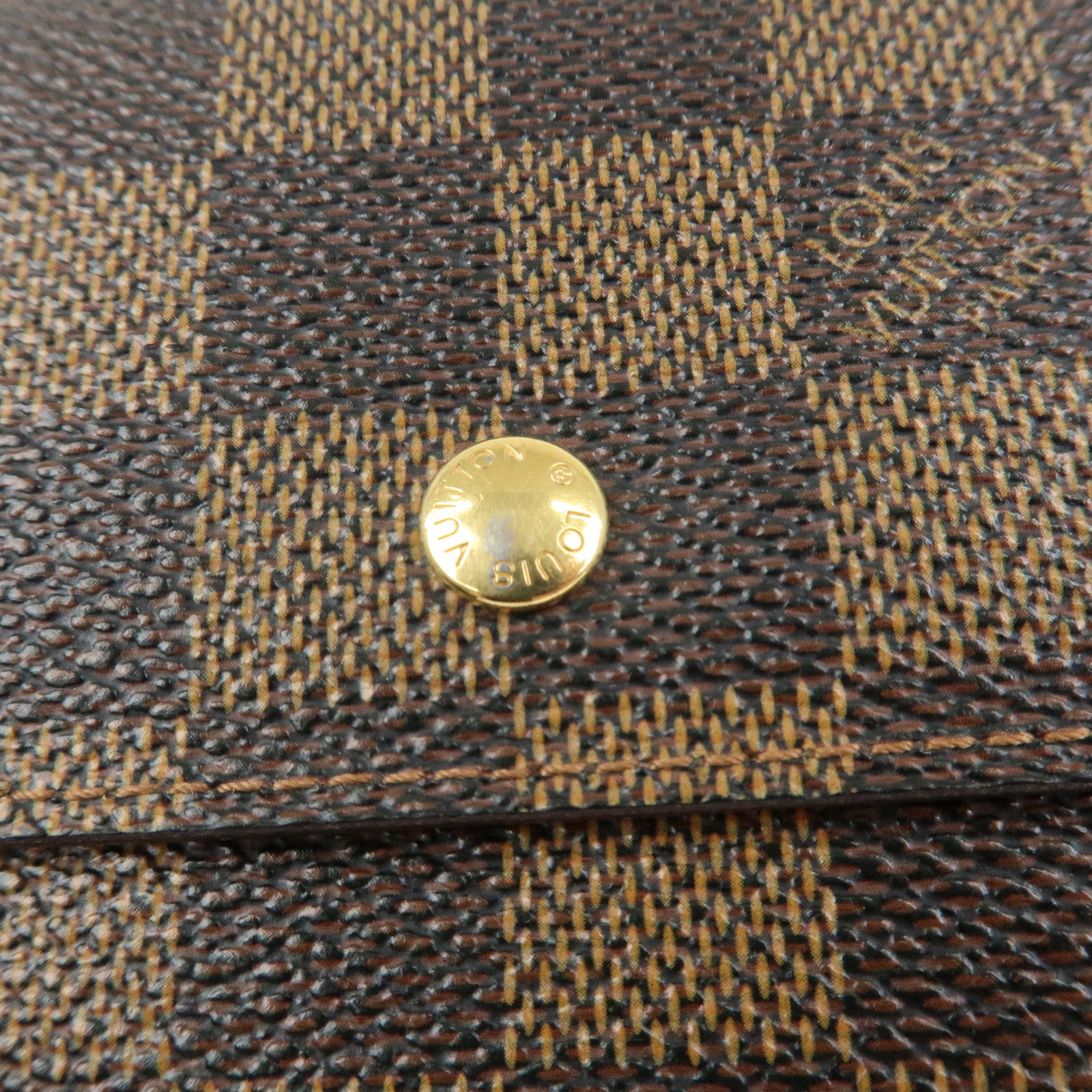 Louis Vuitton Damier Portefeuille Élise Bi-fold Wallet Brown N61654