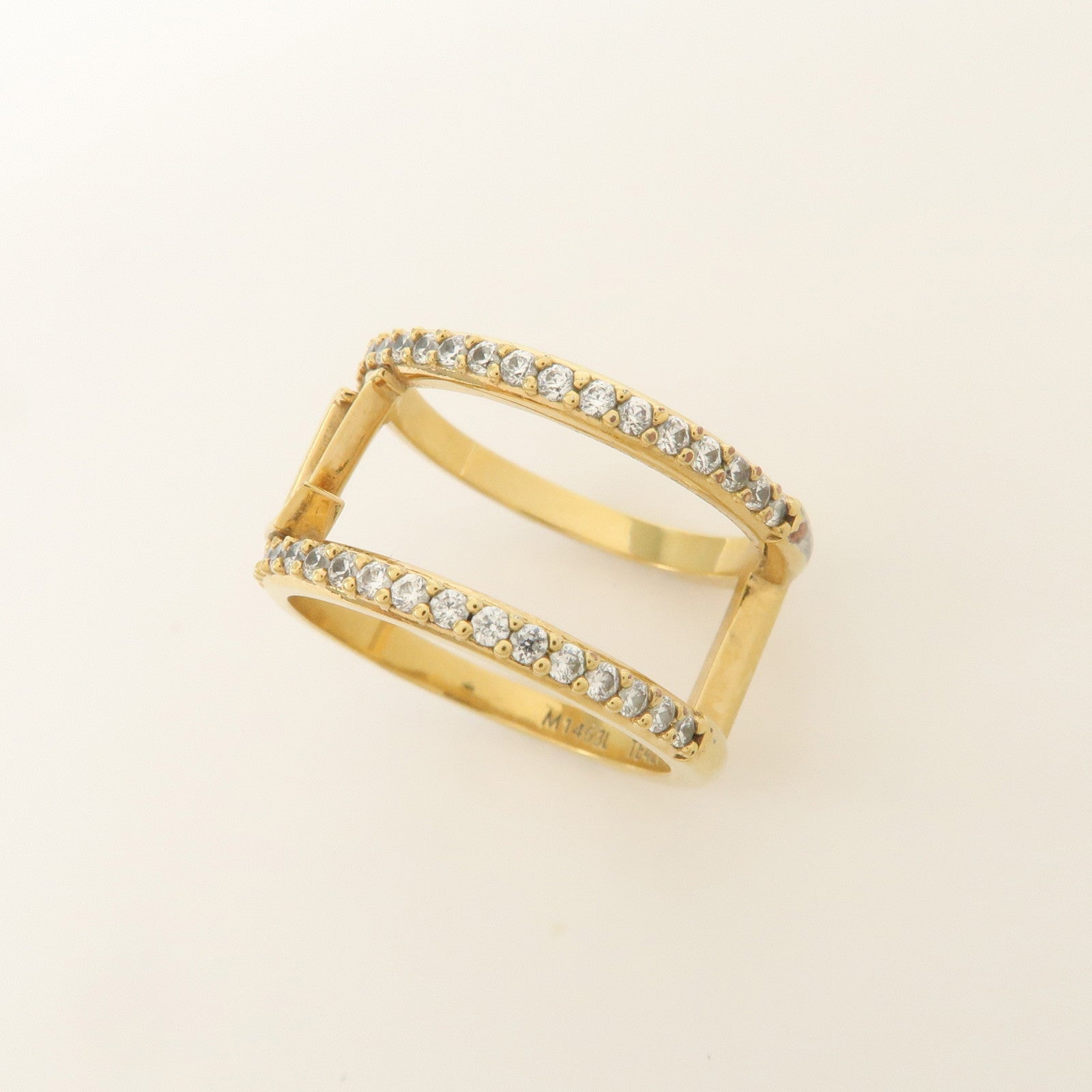 Louis Vuitton LV Iconic Strass Metal Ring L Gold M1463L