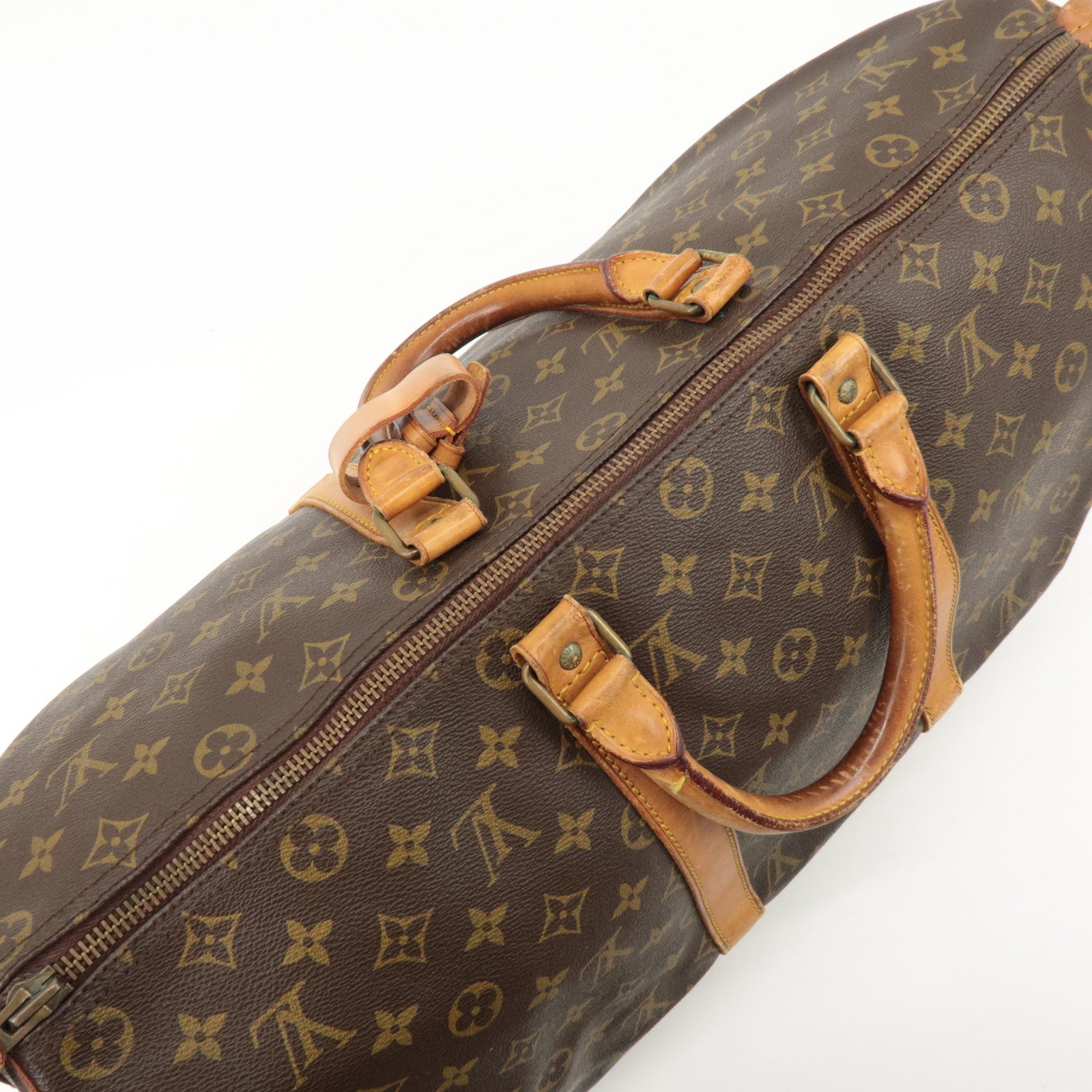 Louis Vuitton Monogram Keep All 50 Boston Bag Brown M41426 Used
