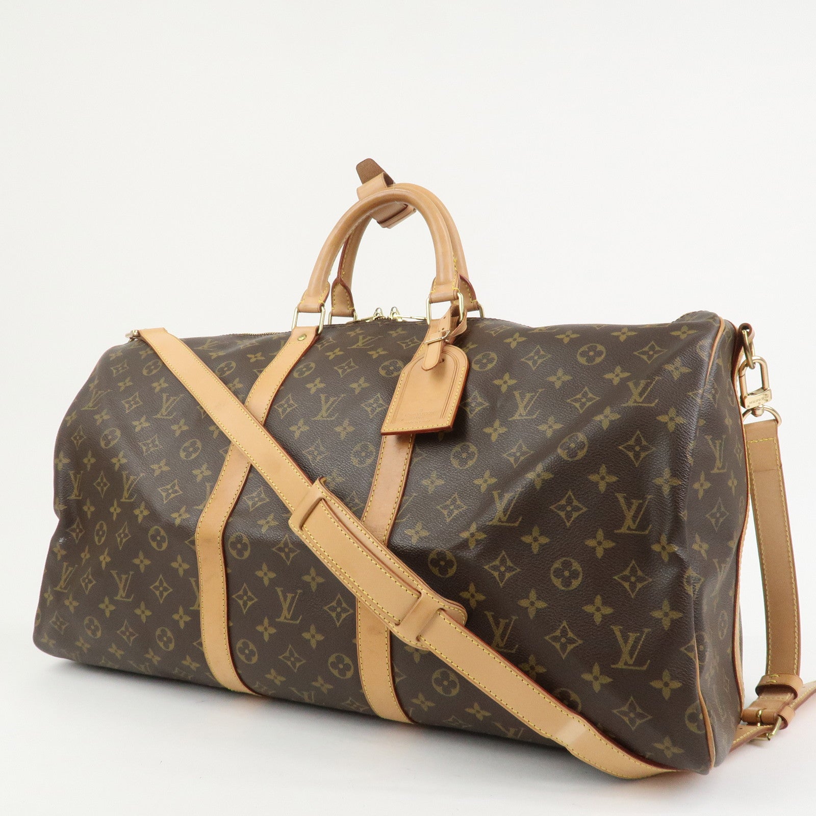 Louis Vuitton Monogram Keep All Bandouliere 55 Boston Bag M41414
