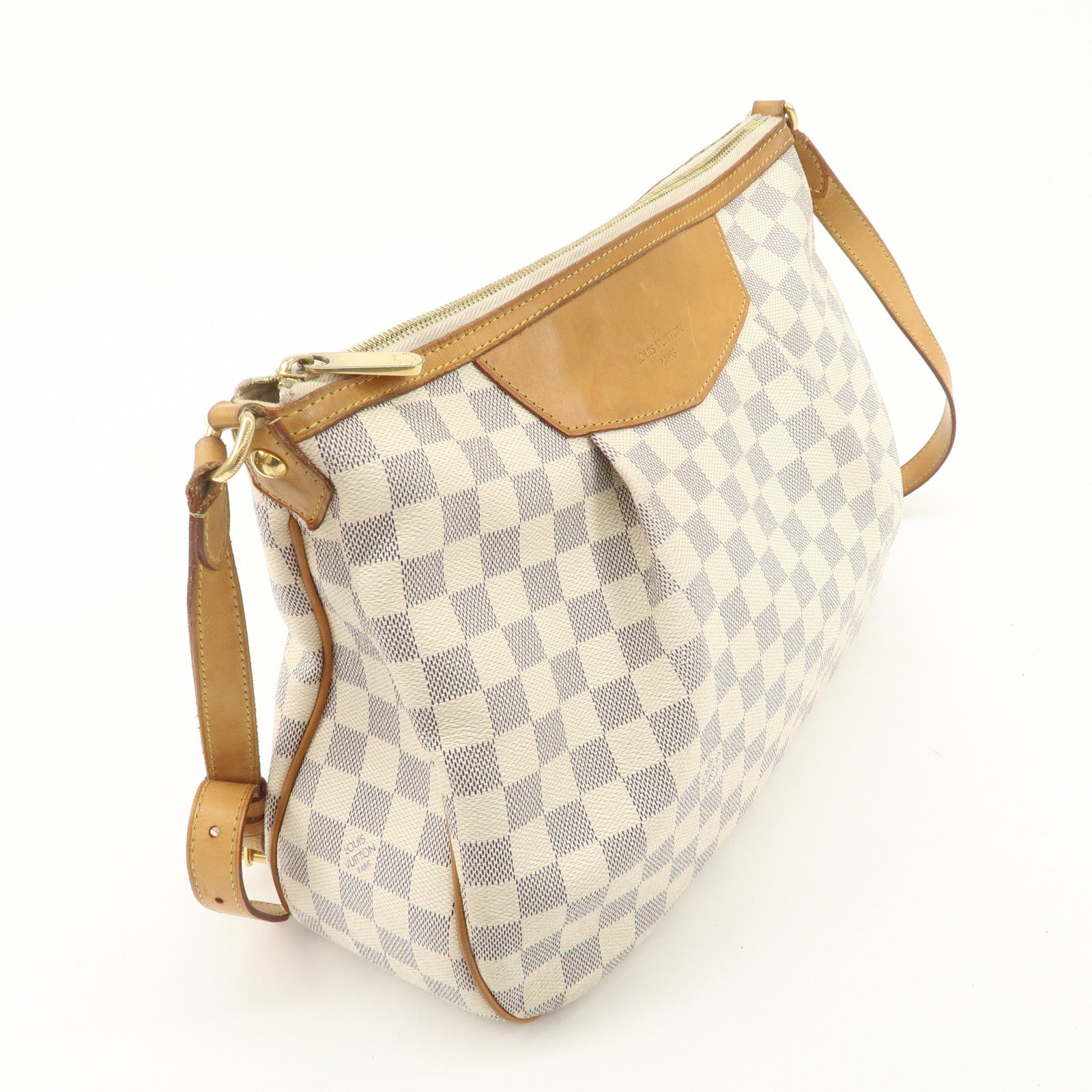 Louis Vuitton Damier Azur Siracusa MM Shoulder Bag N41112 Used