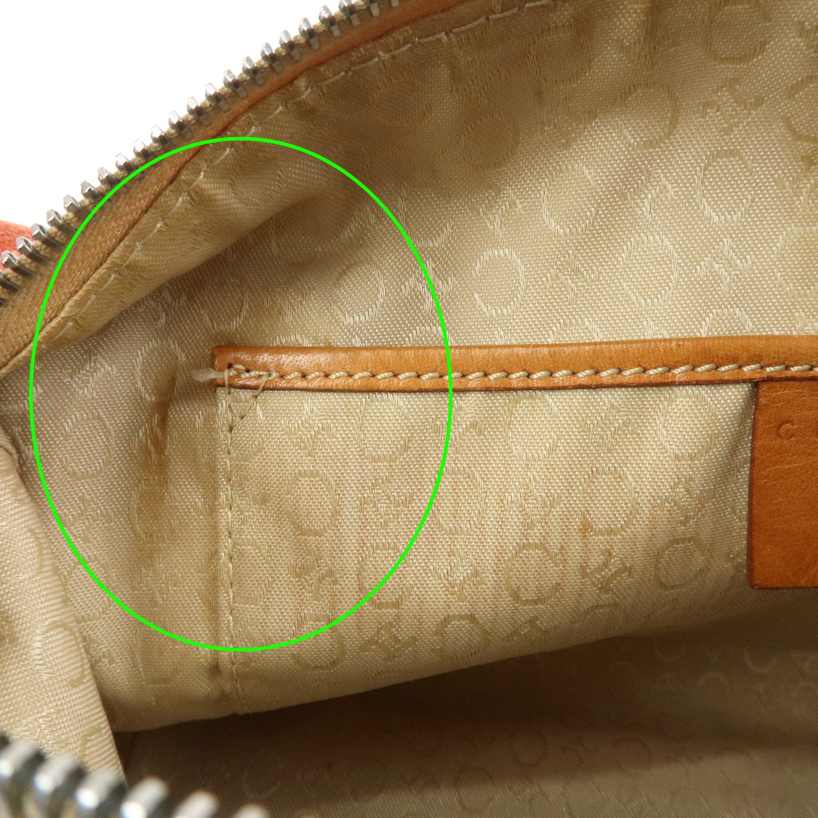 CELINE C Macadam Suede Shoulder Bag Hand Bag Red