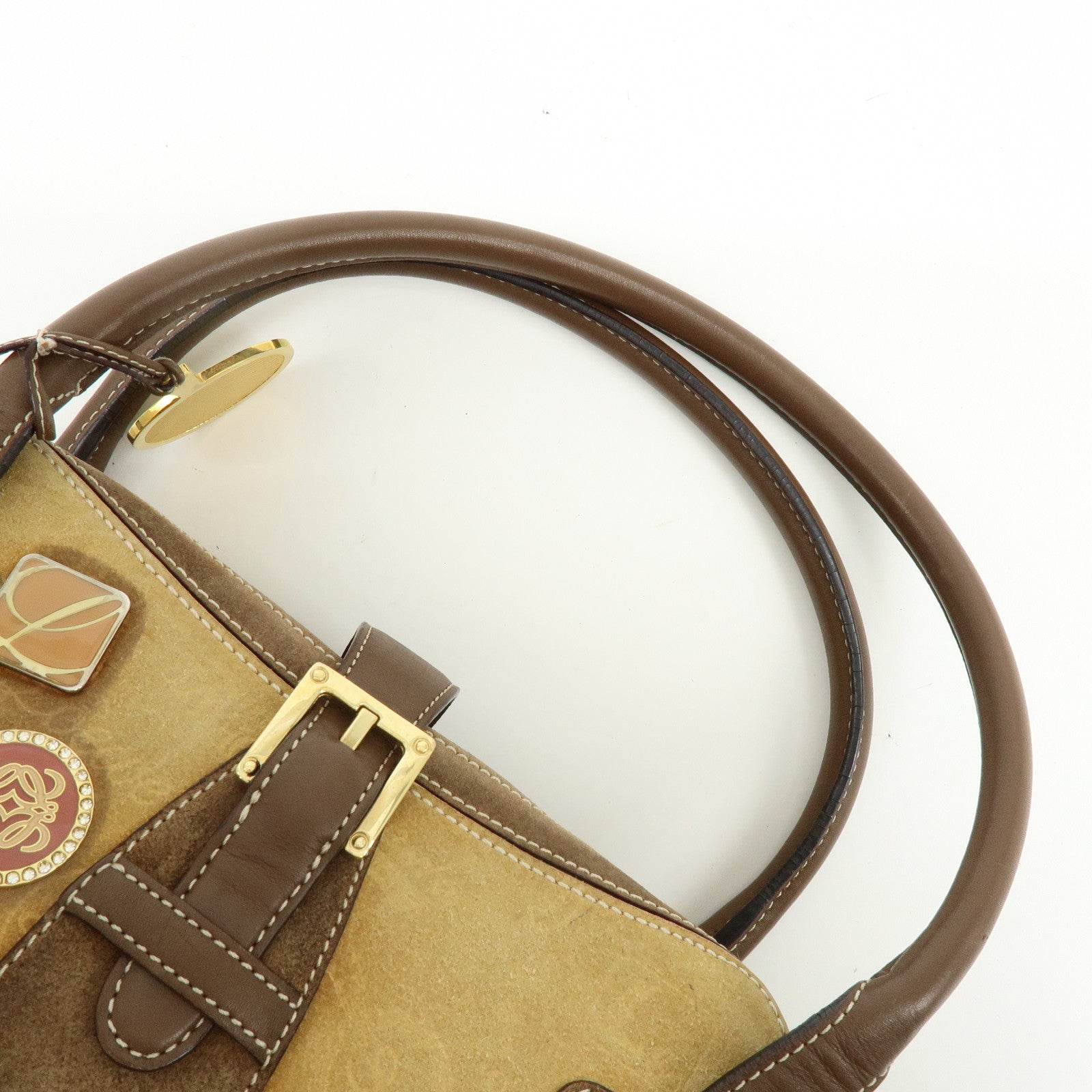 LOEWE Senda Suede Leather Shoulder Hand Bag 160ANIVERSARIO Brown