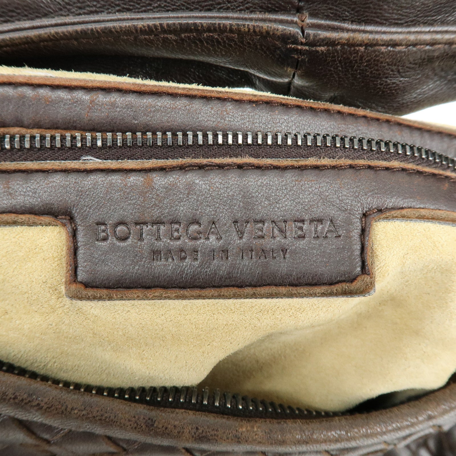 BOTTEGA VENETA Hobo Intrecciato Leather Shoulder Bag Brown 232499