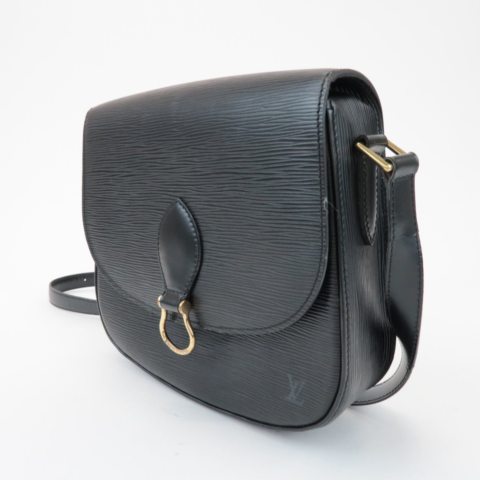 Louis Vuitton Epi Saint Cloud Shoulder Bag Black Noir M52192