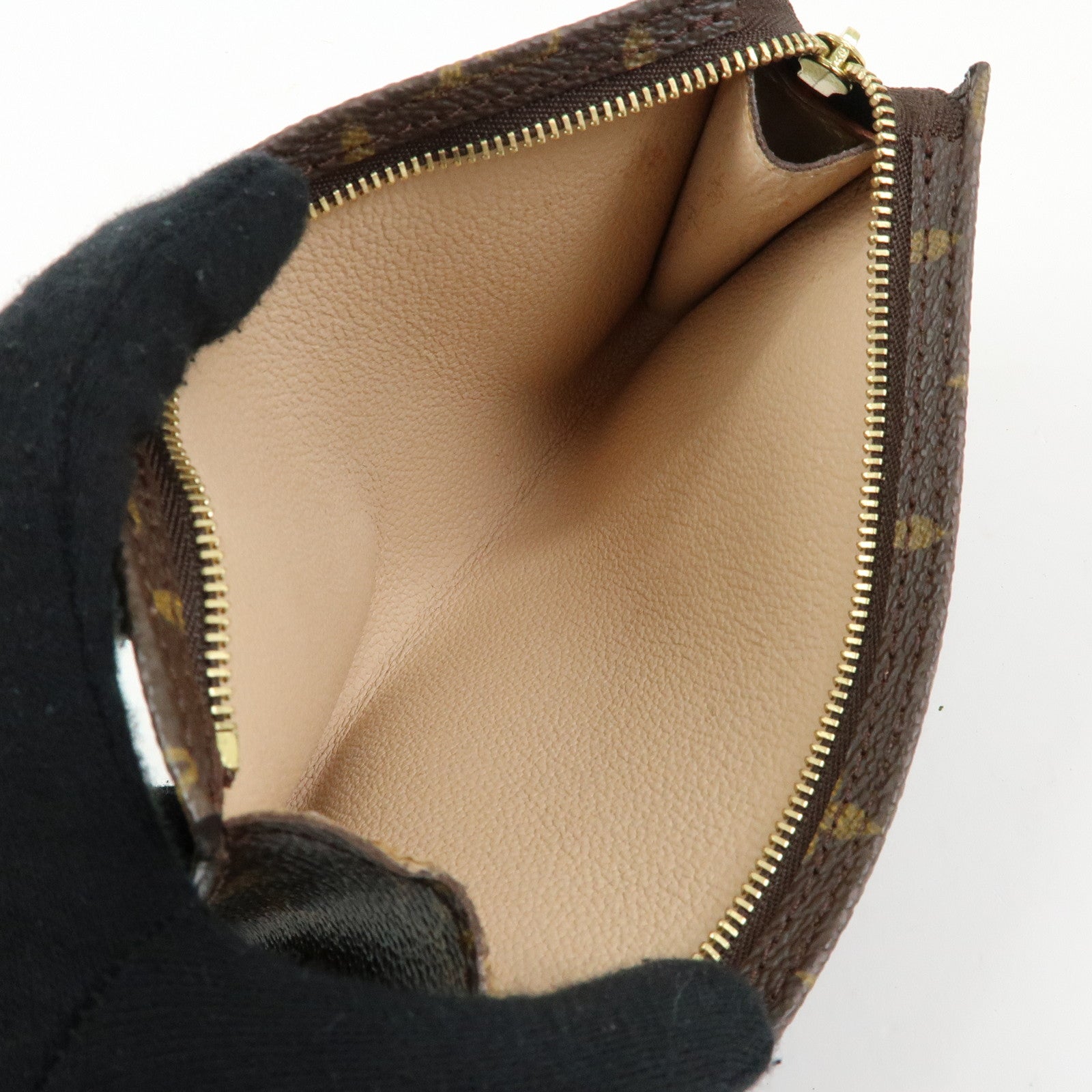 Louis Vuitton Set of 2 Monogram Canvas Bucket PM Pouch Brown