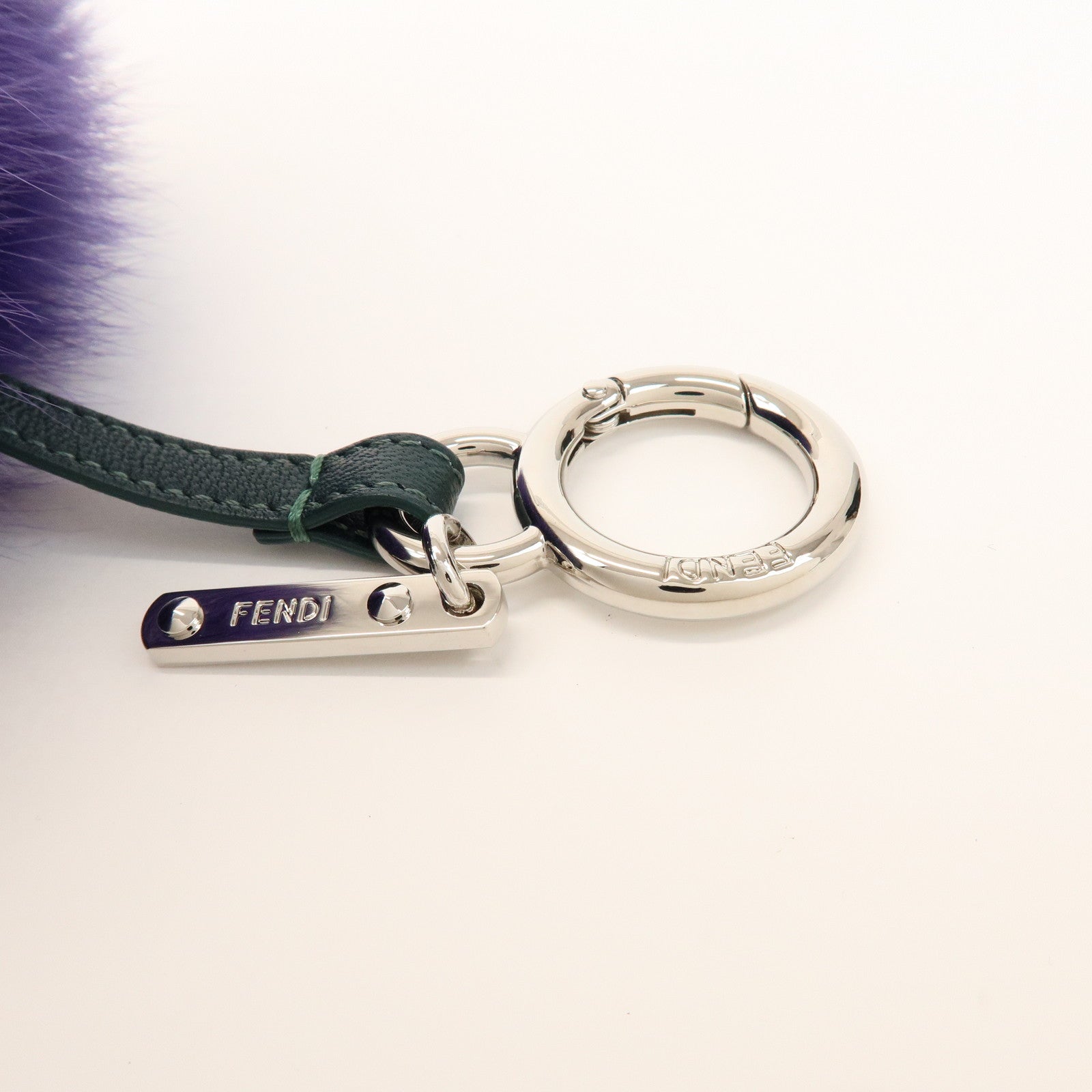 FENDI Pom Pom Fur Charm Key Chain Bag Charm Multicolor 7AR259