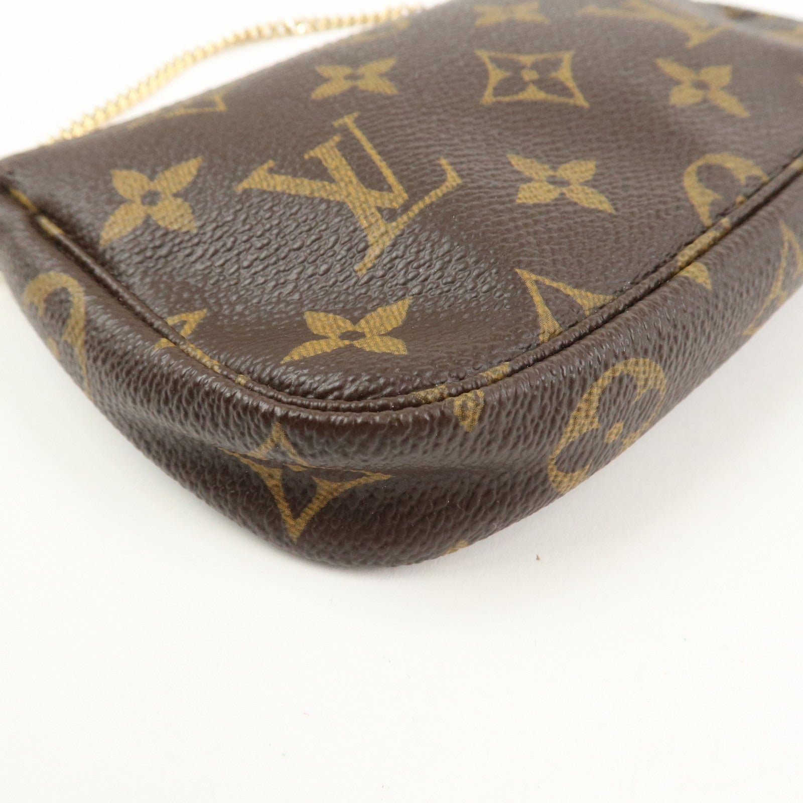 Louis Vuitton Monogram Mini Pochette Accessoires Hand Bag M58009