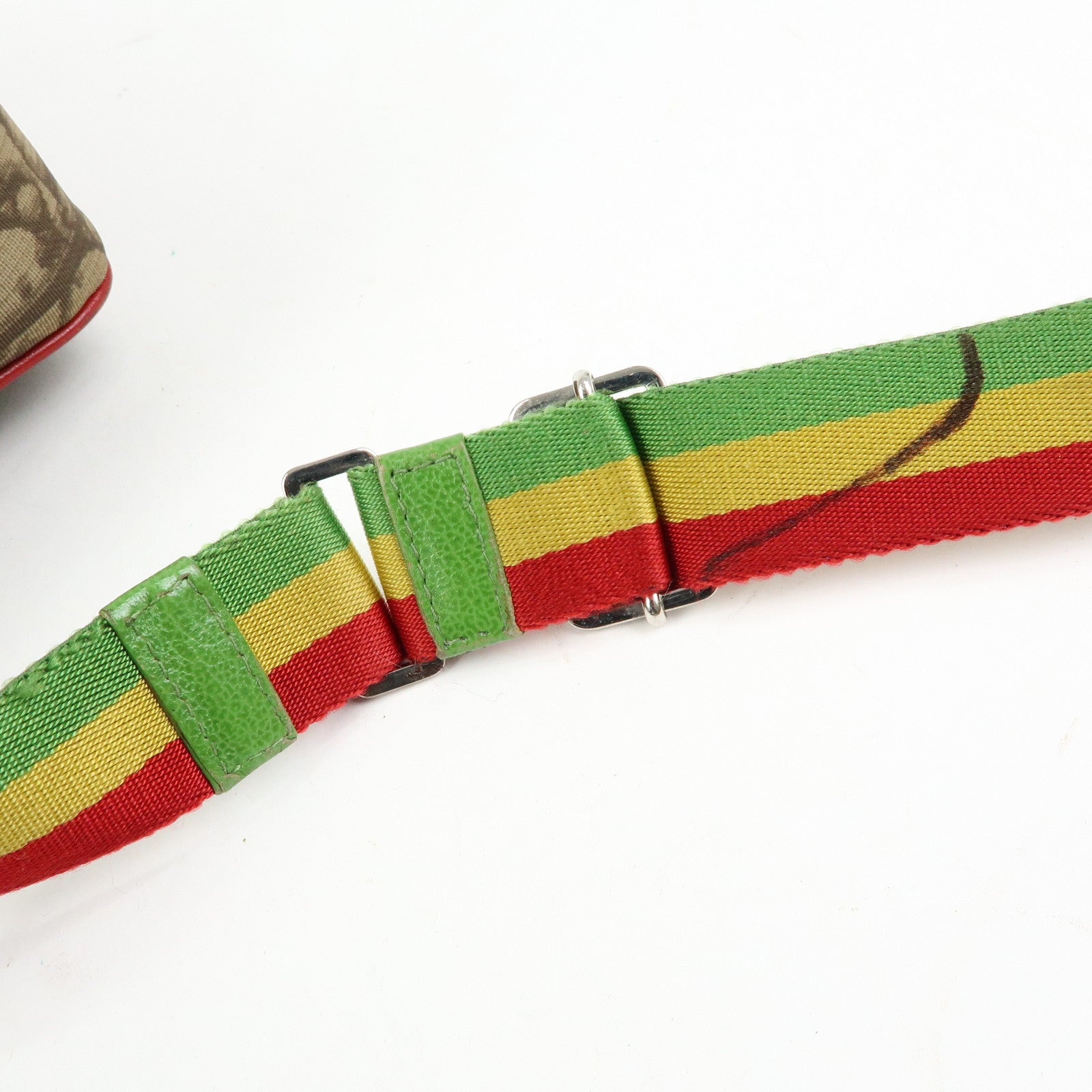 Christian Dior Rasta Trotter PVC Leather Shoulder Bag Brown