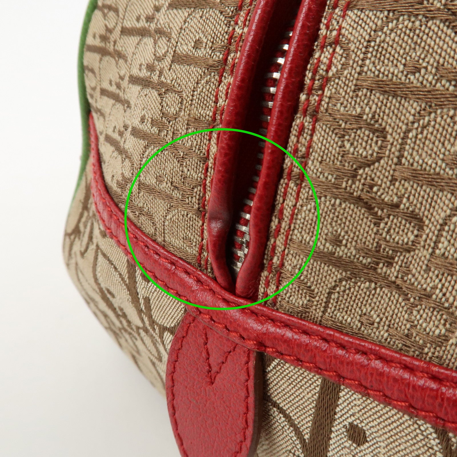 Christian Dior Rasta Trotter Canvas Boston Bag Beige 08RU0064 Used