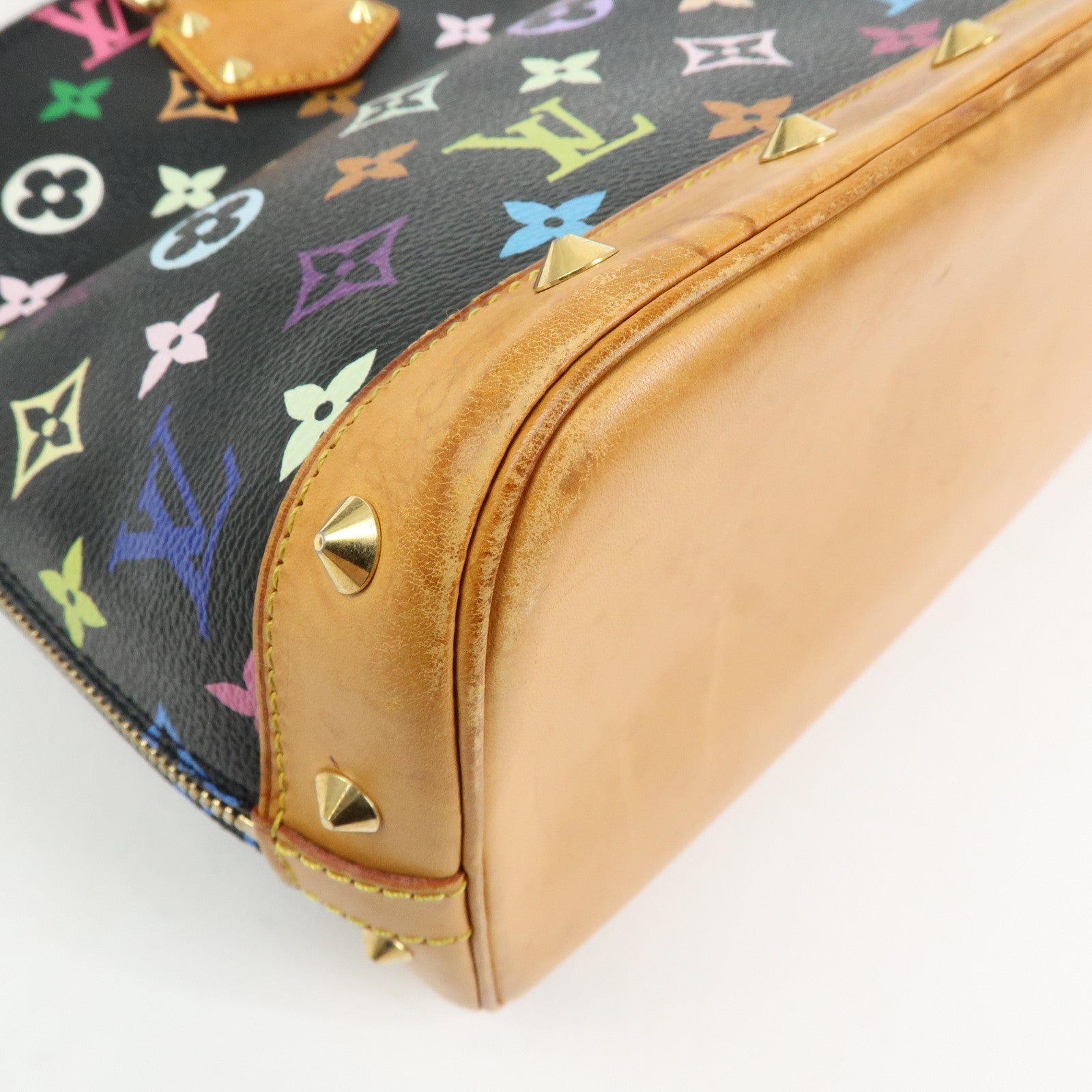 Louis Vuitton Monogram Multicolor Alma PM Hand Bag Noir M40444