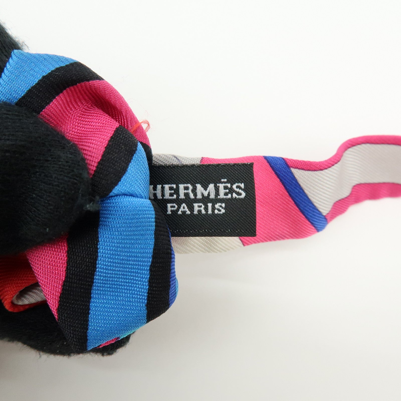 HERMES Silk100% Noeud Papillon Ribbon Bow Tie Multicolor