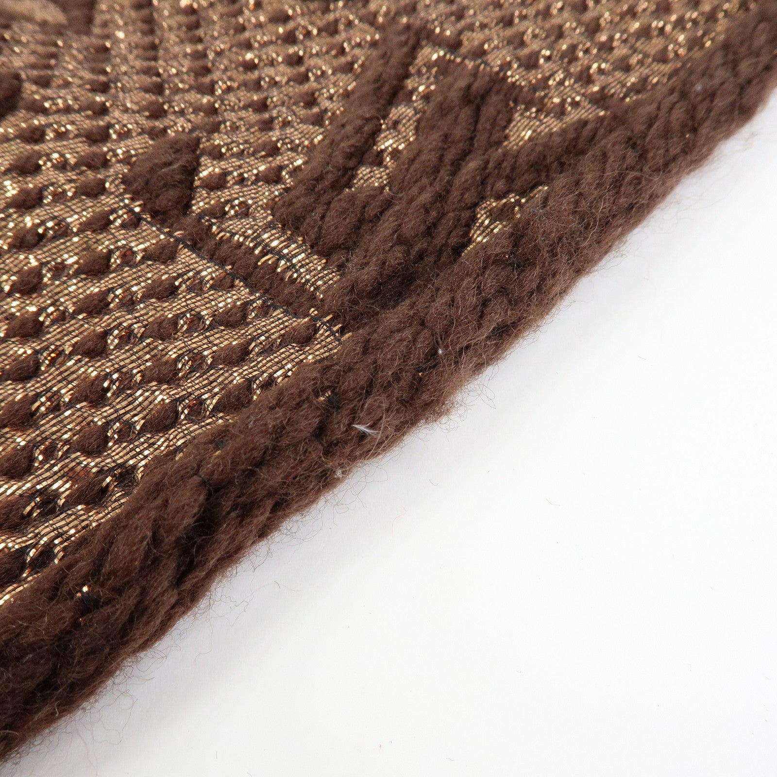 Louis Vuitton Echarpe Logomania Shine Wool Silk Scarf Brown M71383